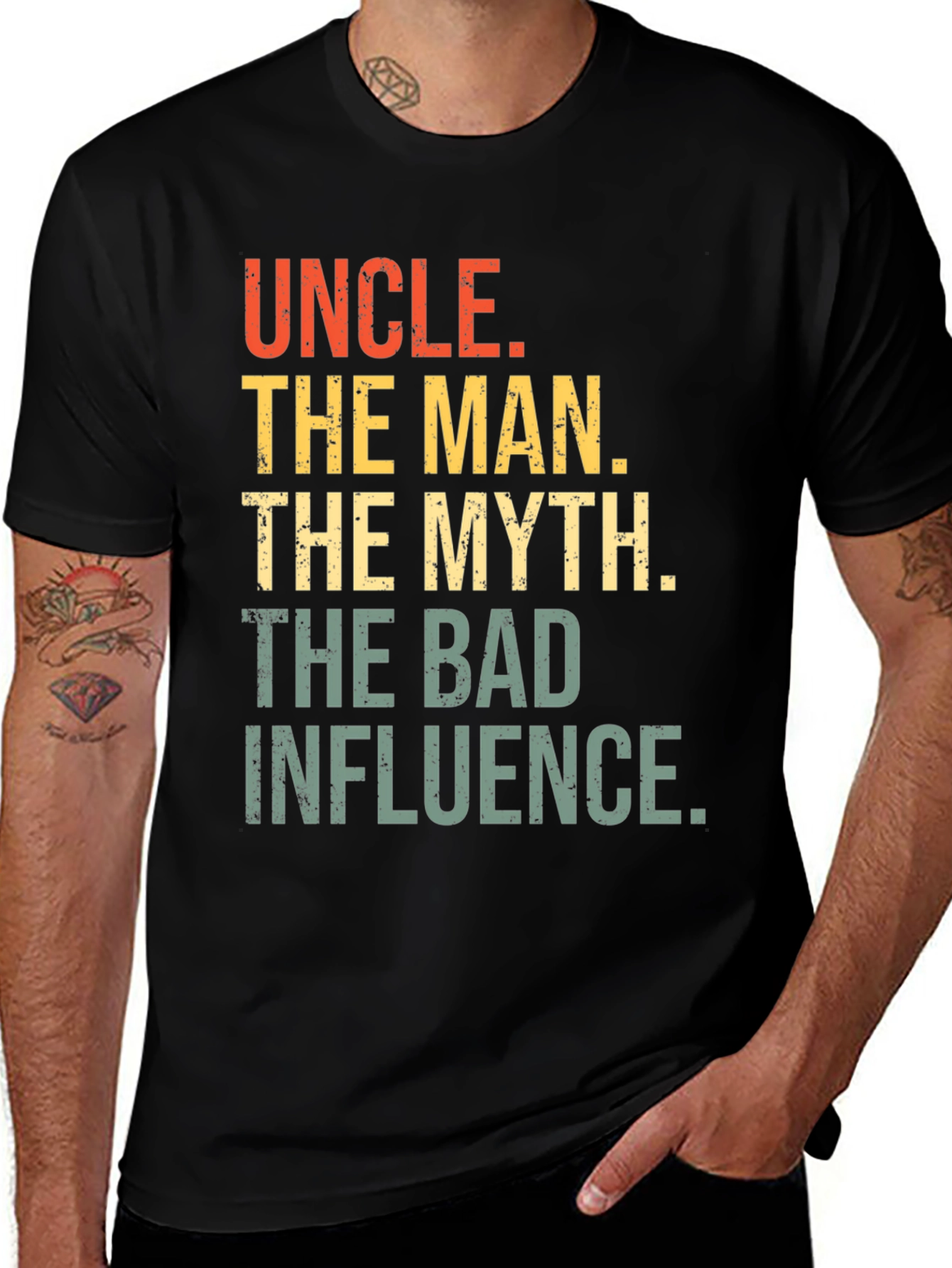 Variant 9 of Uncle: The Man, The Myth, The Bad Influence Graphic Tee