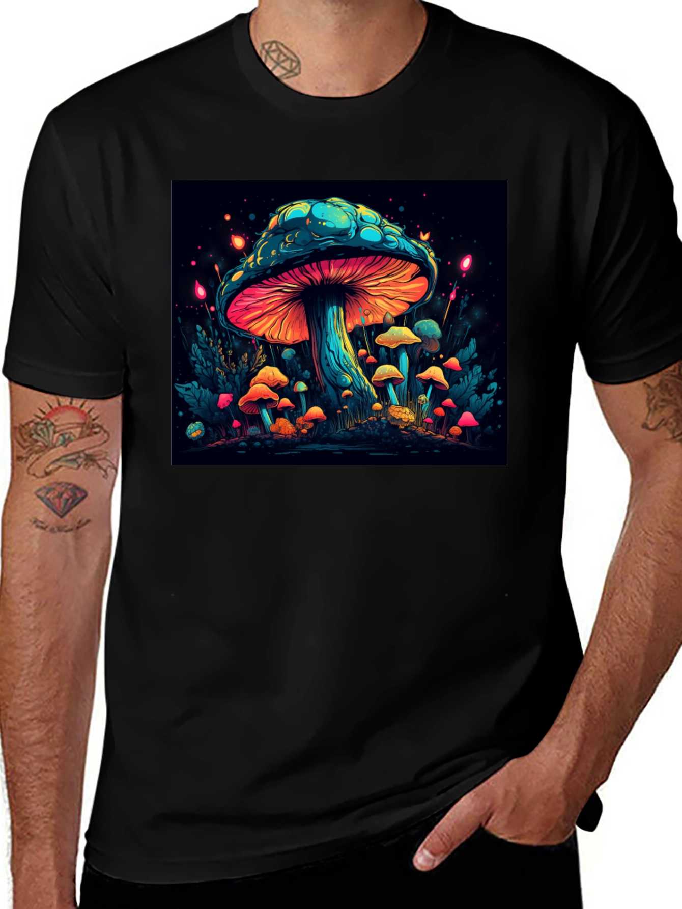 Variant 25 of Psychedelic Mushroom Graphic T-Shirt