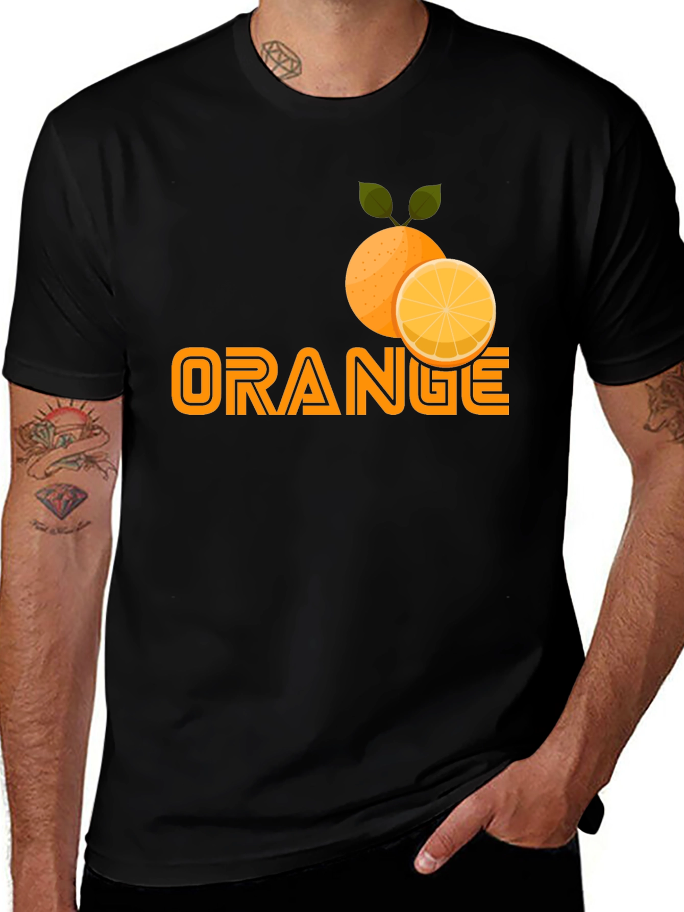 Variant 18 of Orange Graphic T-Shirt - Fresh & Fun!