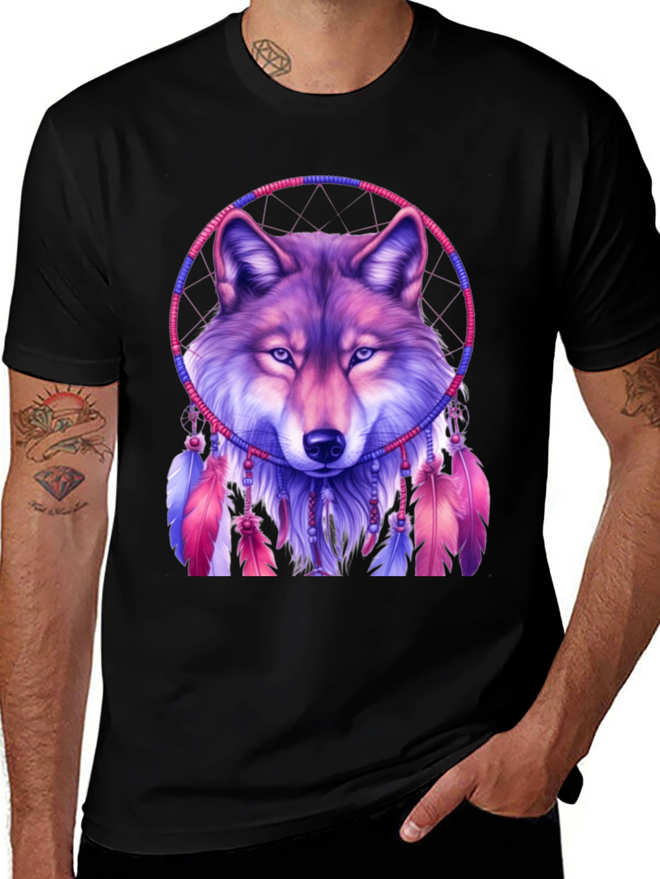 Variant 9 of Wolf Dreamcatcher Graphic T-Shirt