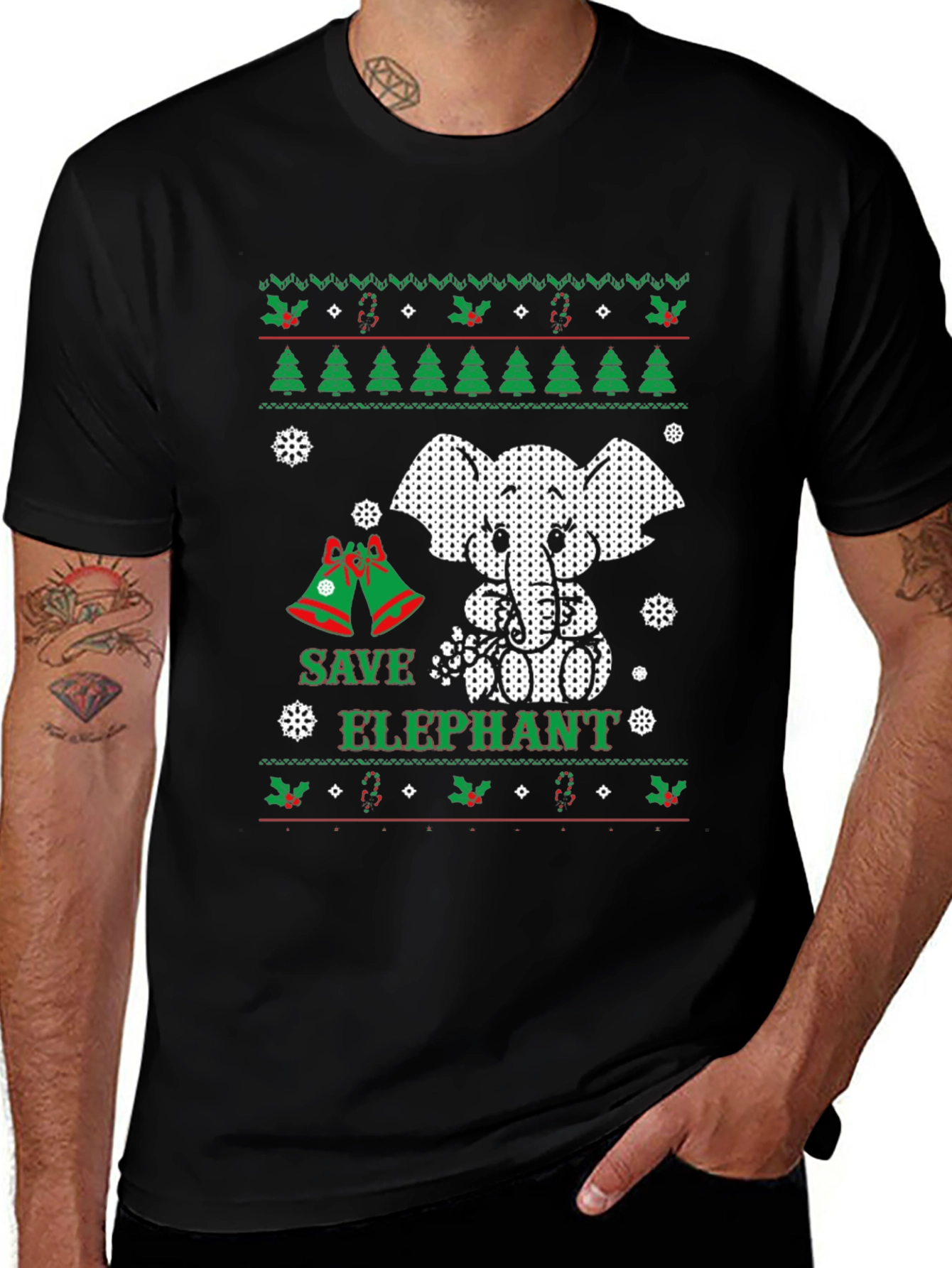 Variant 12 of Save Elephant Holiday T-Shirt