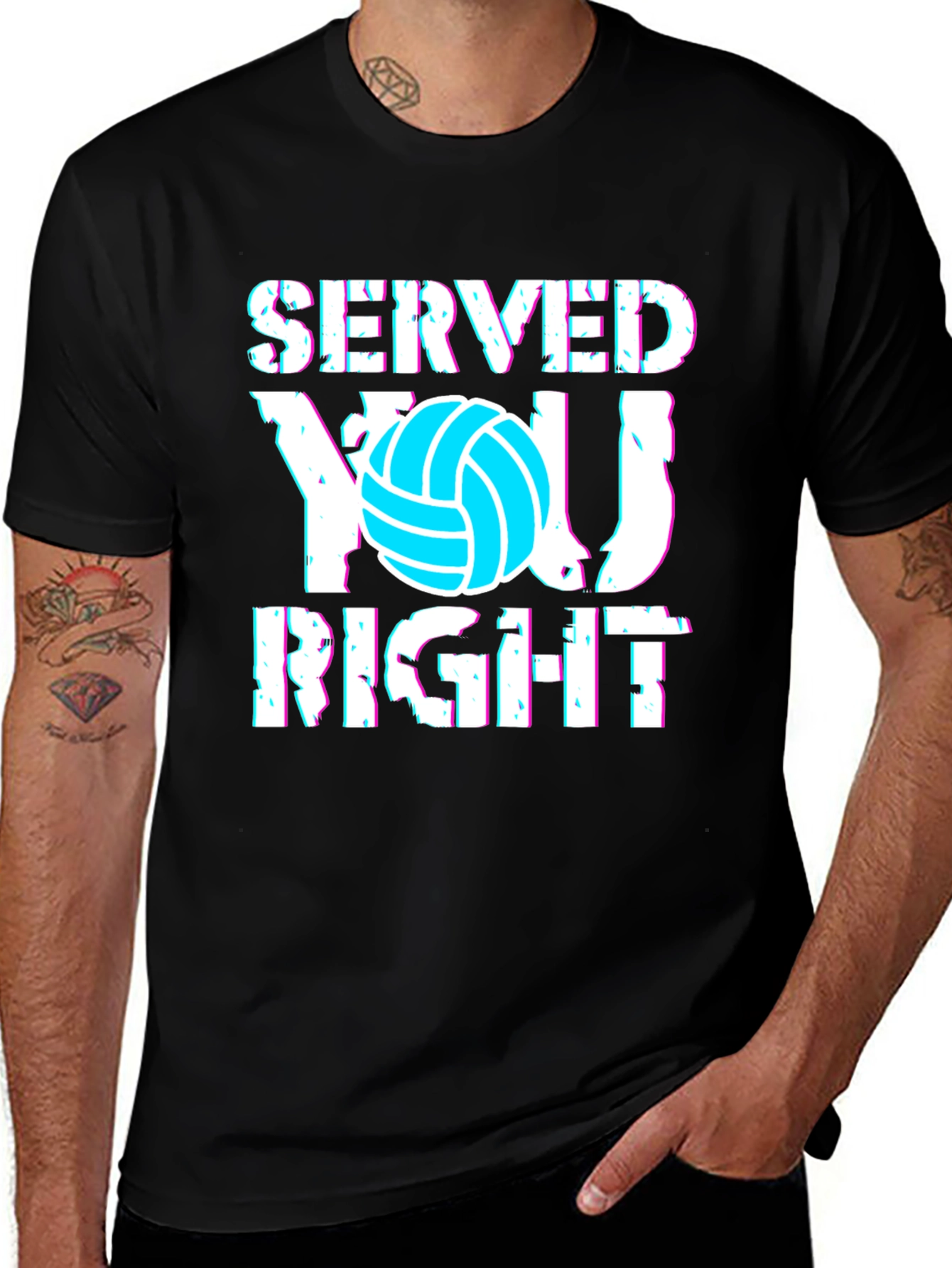 Variant 3 of Served You Right Volleyball Graphic Tee