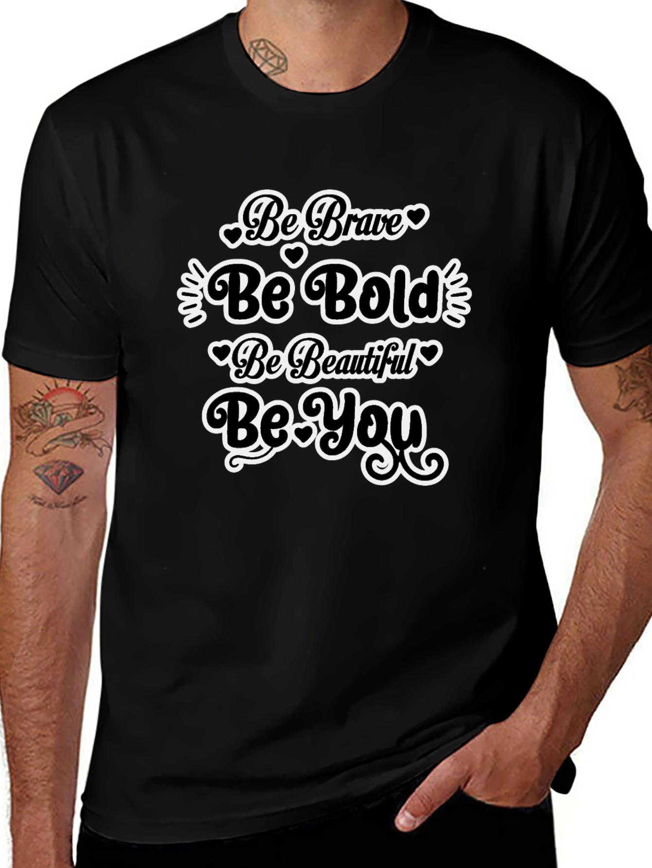 Variant 2 of Be Brave Bold Beautiful You Black T-Shirt