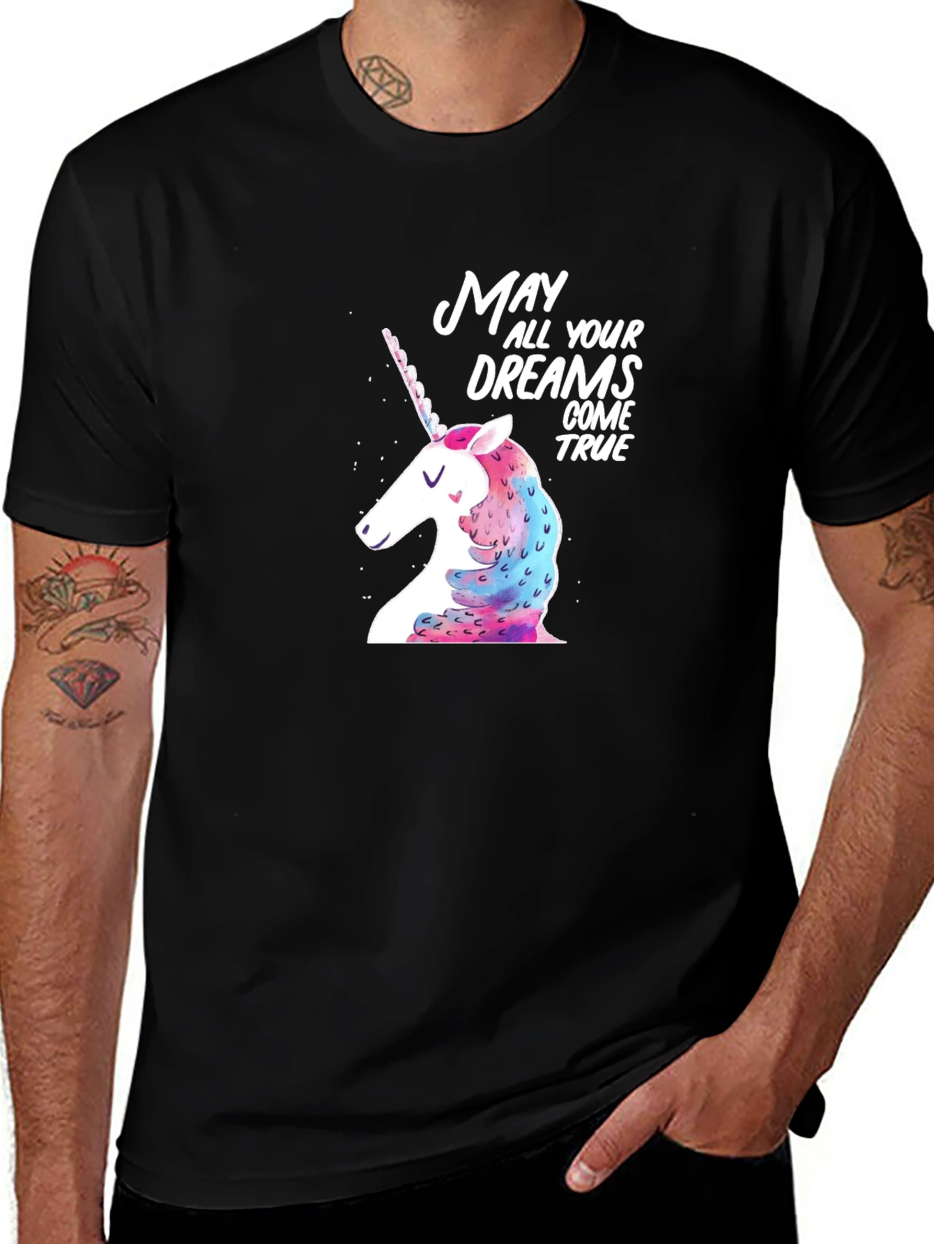 Variant 22 of Unicorn Dreams Black T-Shirt