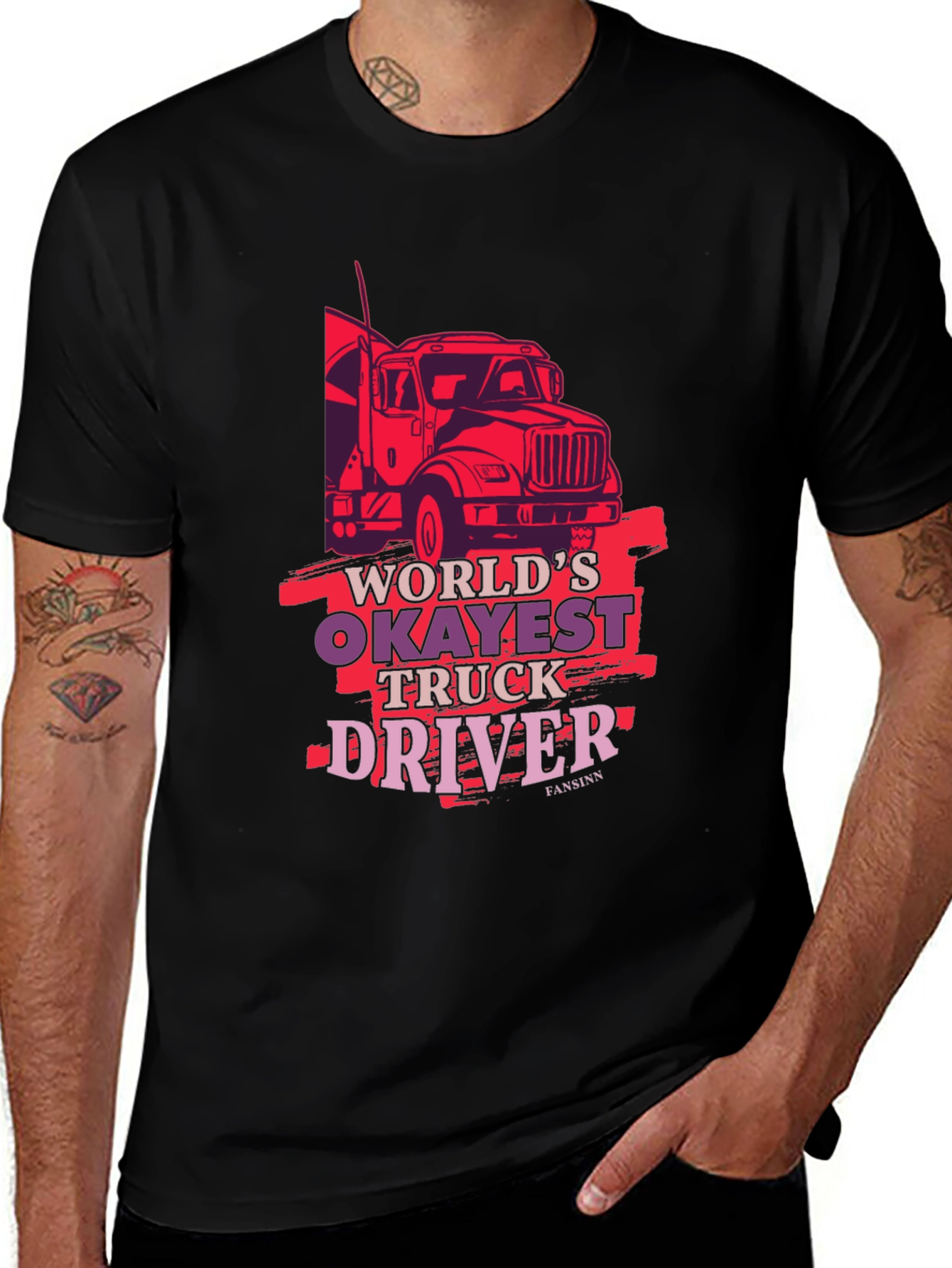 Variant 19 of World's Okayest Truck Driver Tee