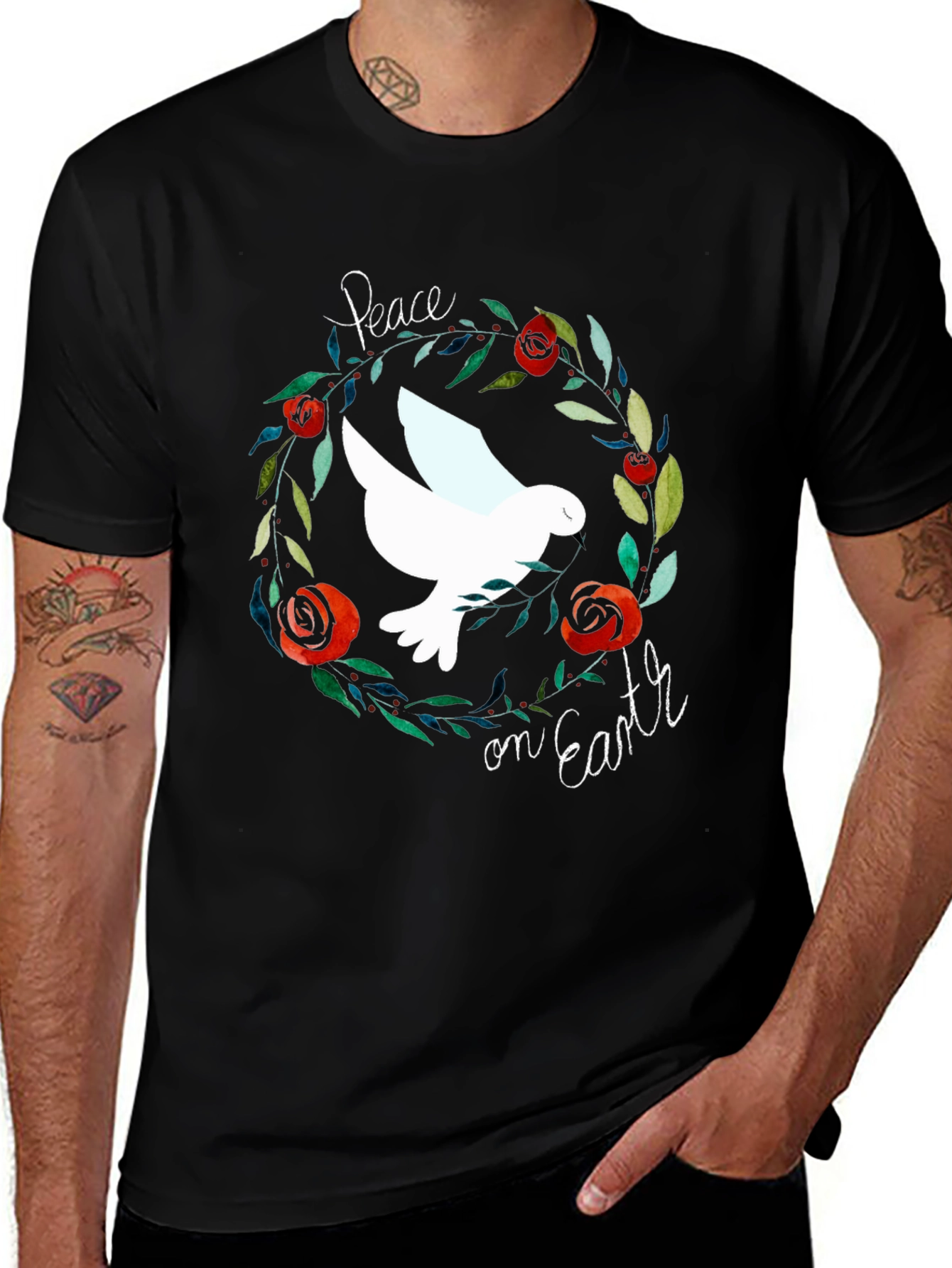 Variant 30 of Peace on Earth Dove Graphic Tee