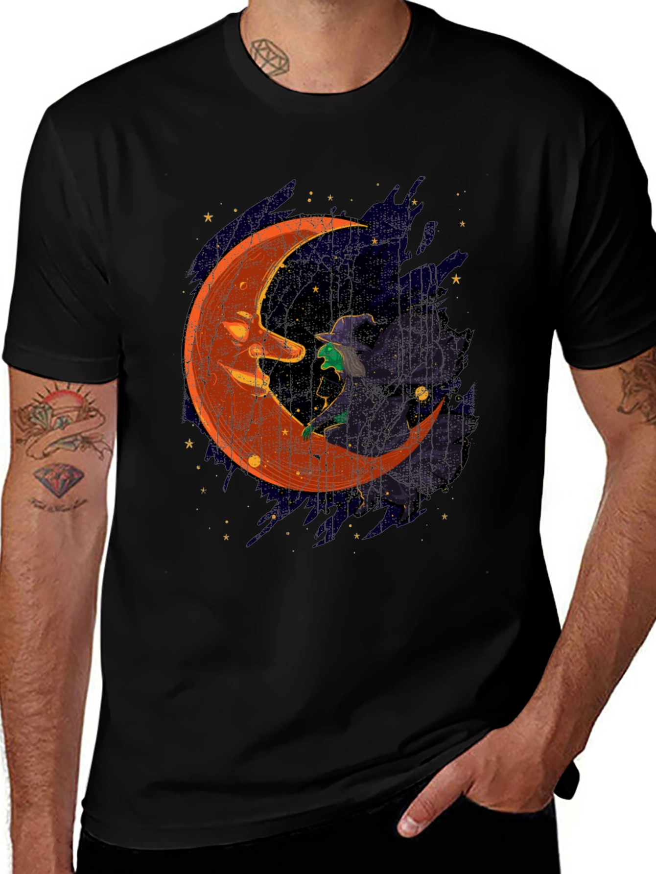Variant 2 of Halloween Witch Moon Graphic T-Shirt