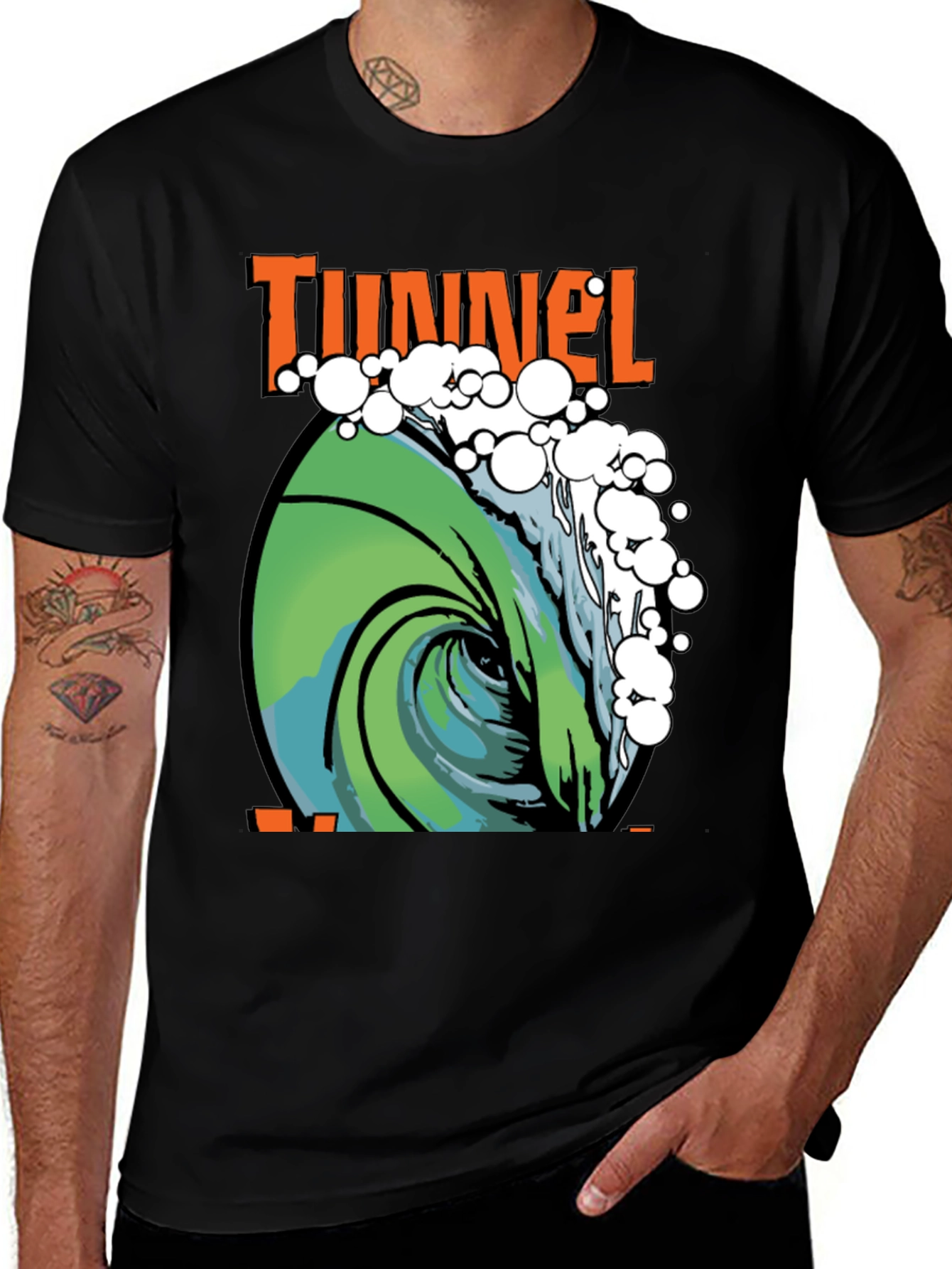 Variant 8 of Tunnel Vision Graphic Tee - Black
