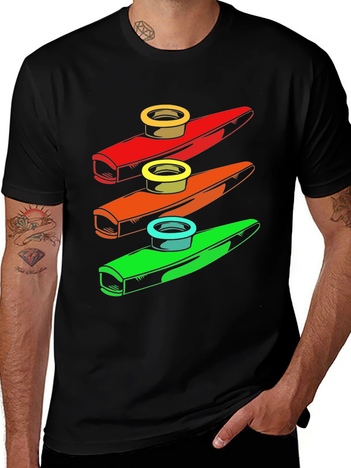 Variant 6 of Colorful Kazoo Music T-Shirt