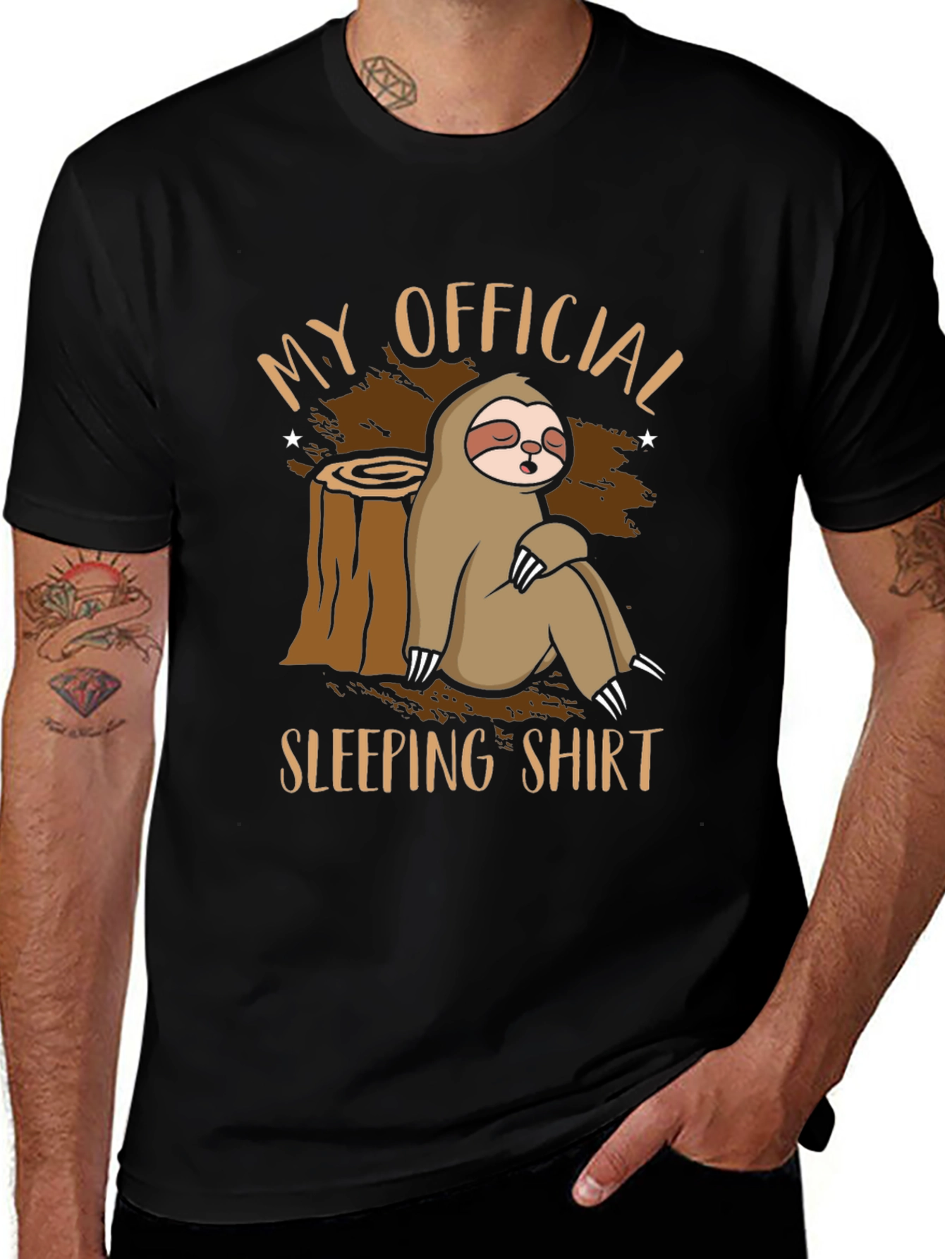 Variant 11 of Sloth Sleeping Shirt Graphic Tee