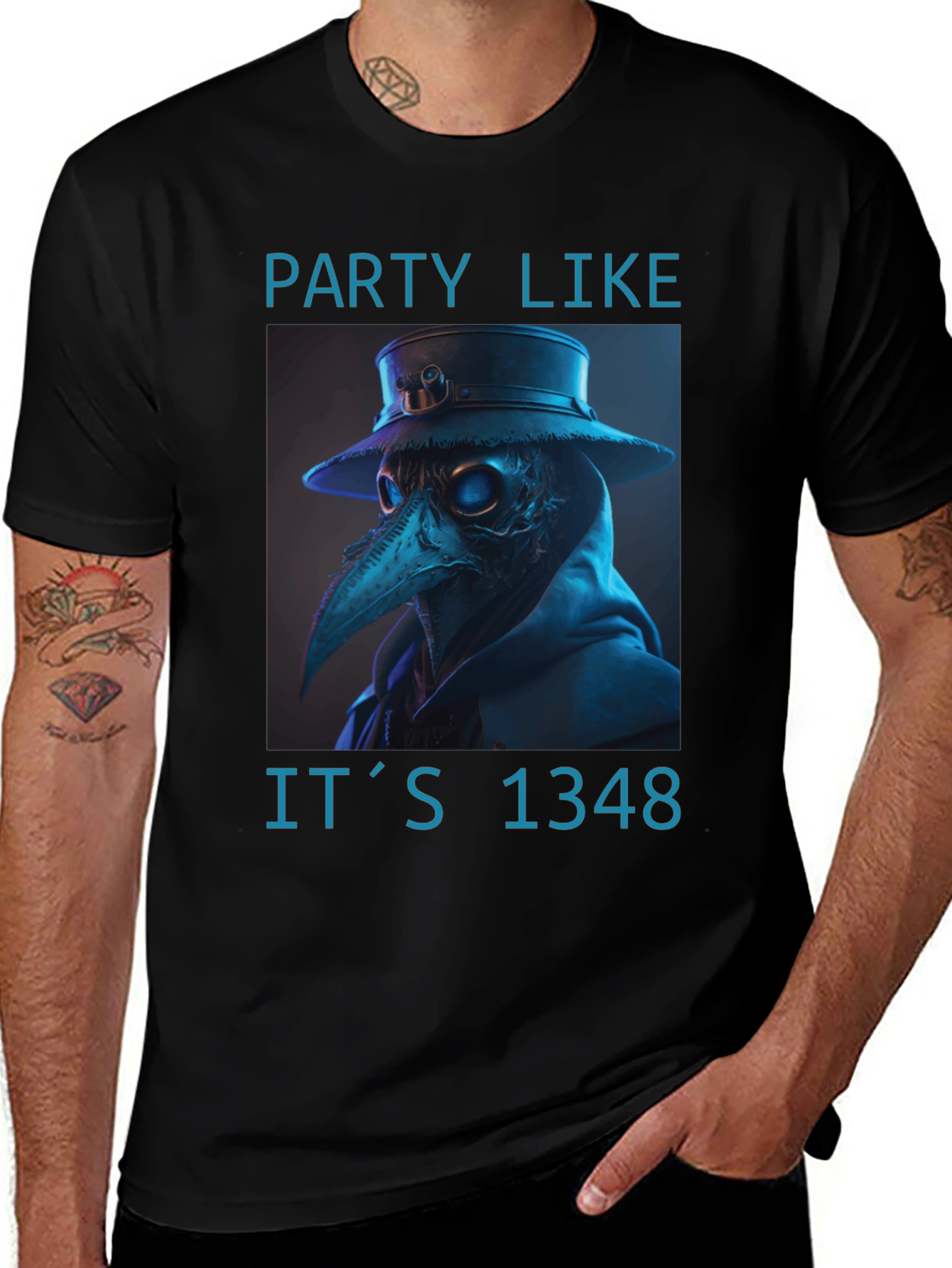 Variant 6 of Plague Doctor T-Shirt - Party Like It's 1348
