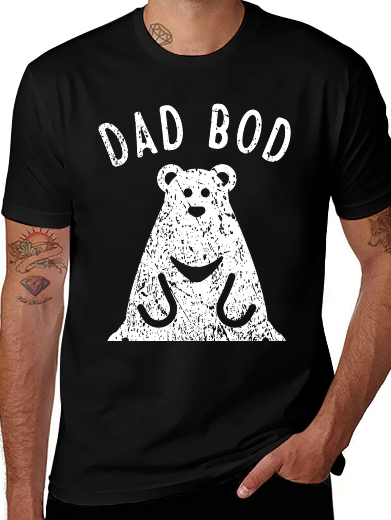 Variant 2 of Dad Bod Bear Graphic Tee - Funny Father's Day Shirt