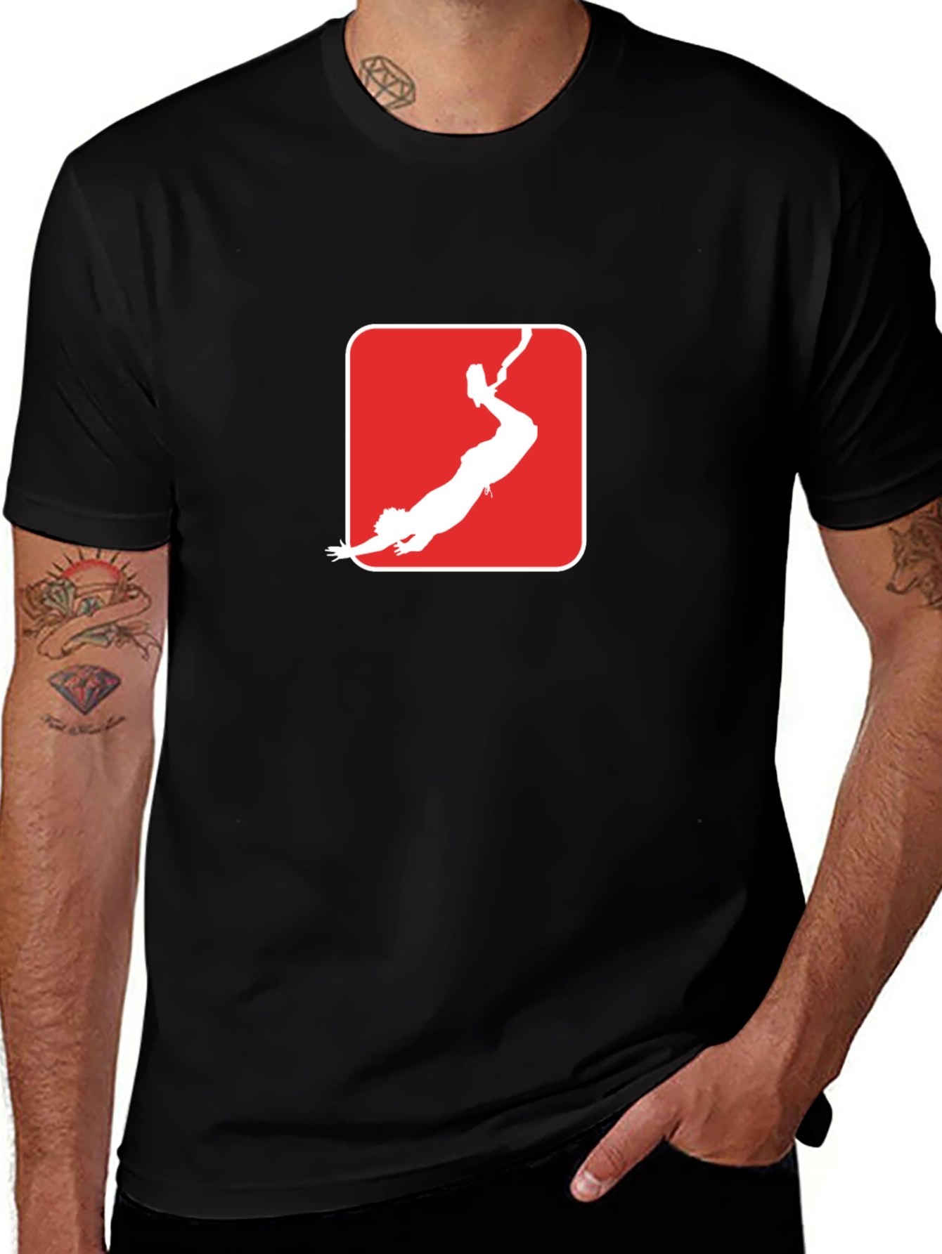 Variant 19 of Red Bungee Jumper Graphic T-Shirt