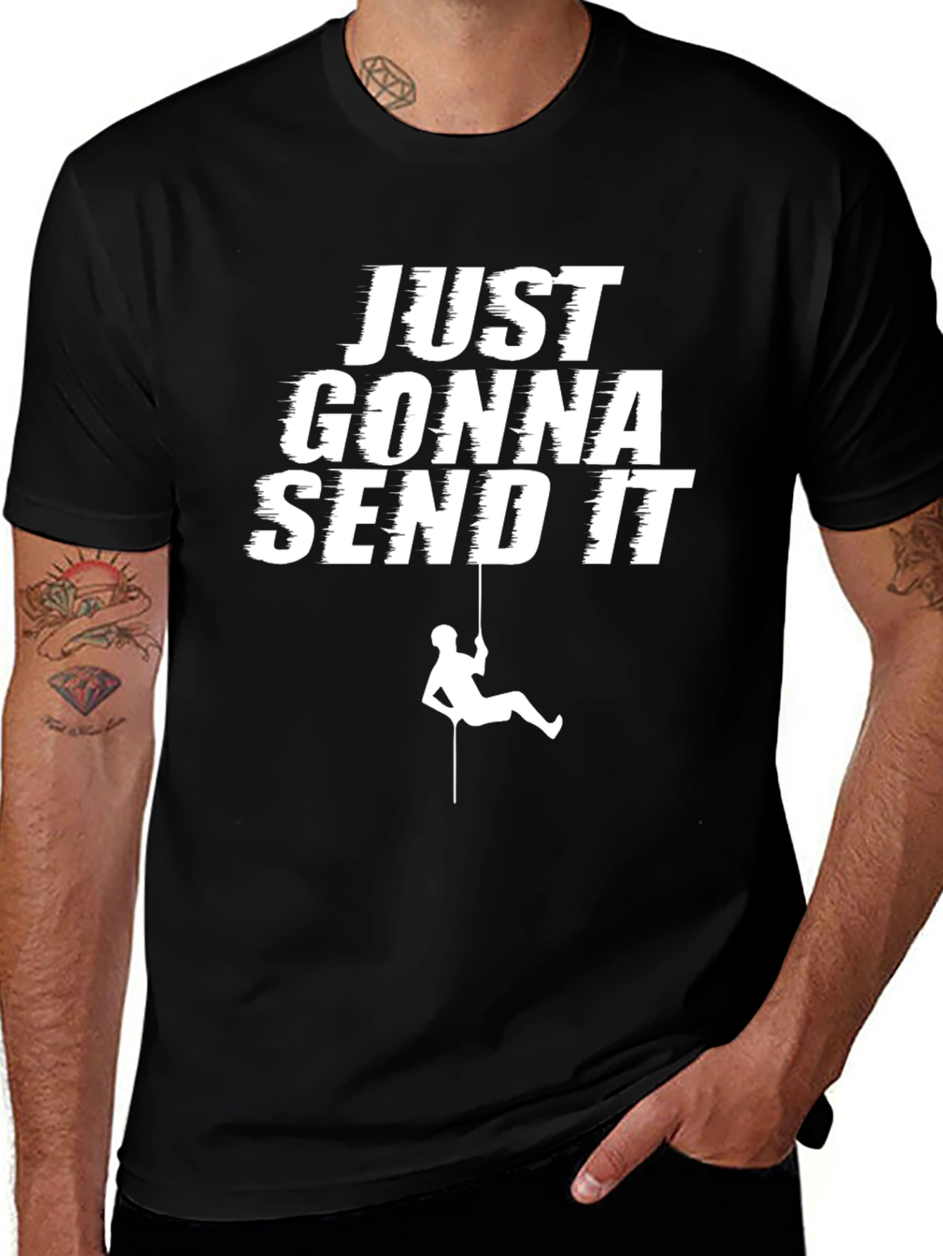 Variant 2 of Just Gonna Send It T-Shirt - Rock Climbing Design