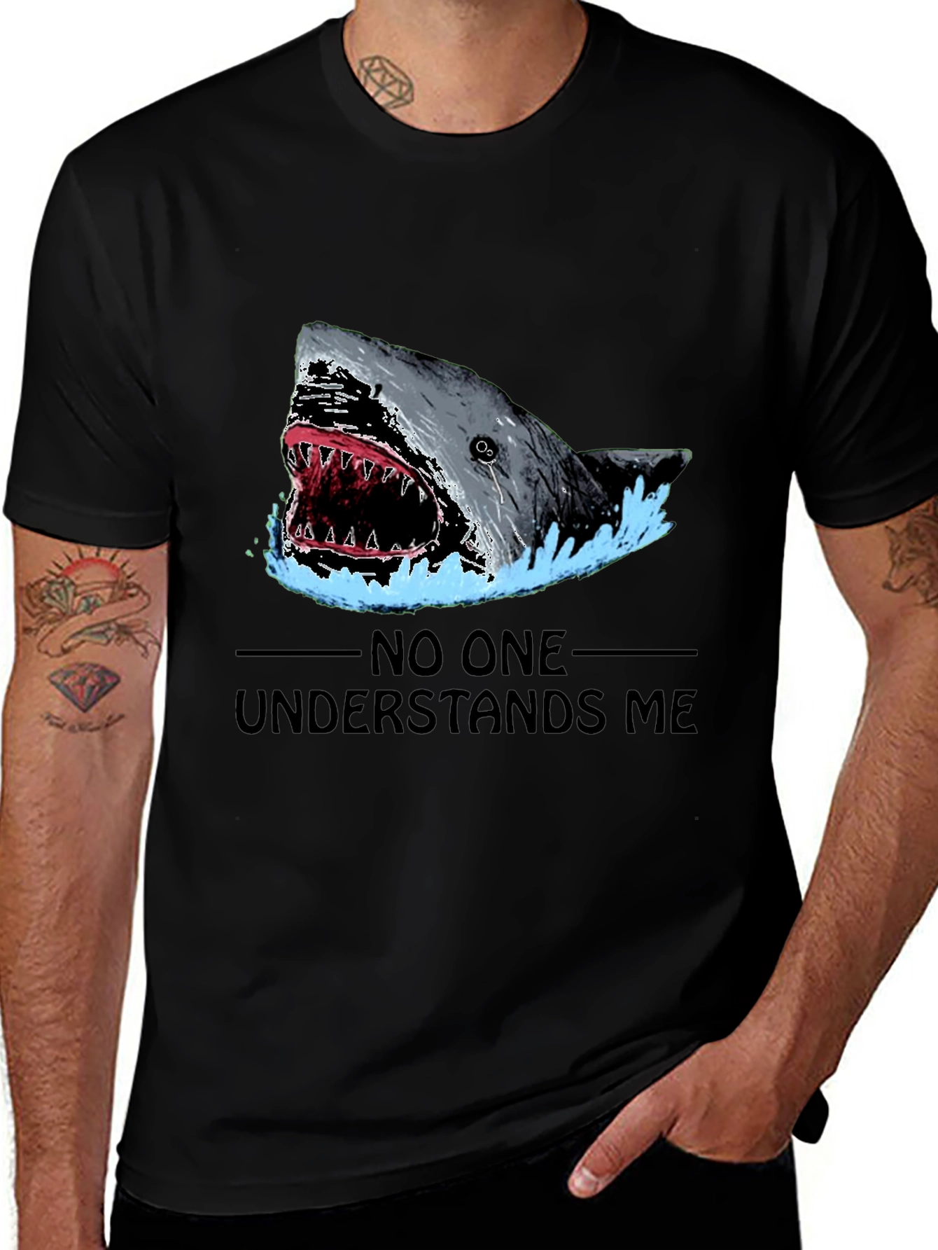 Variant 13 of Shark "No One Understands Me" Graphic Tee