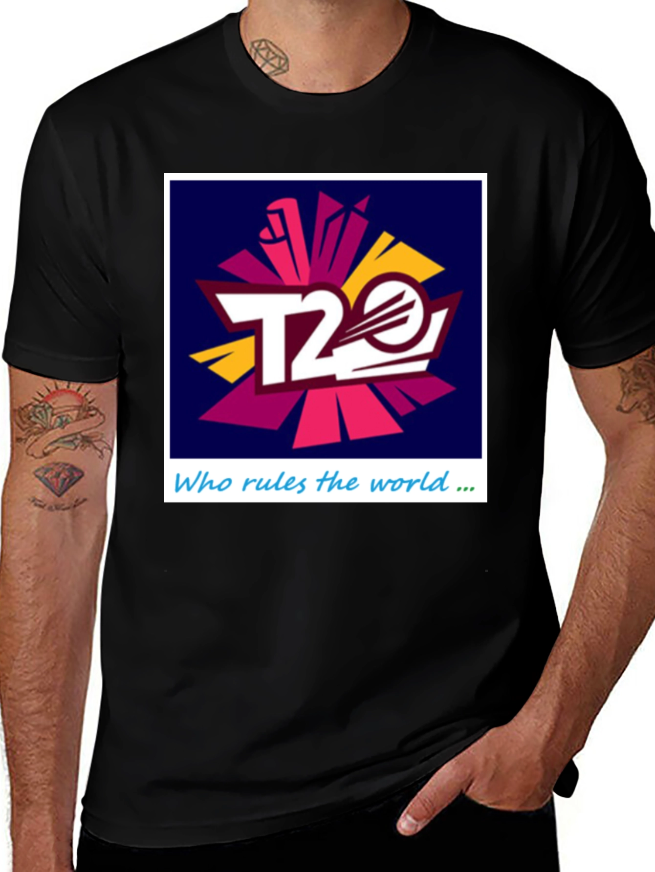 T20 Cricket Fan T-Shirt - Who Rules the World