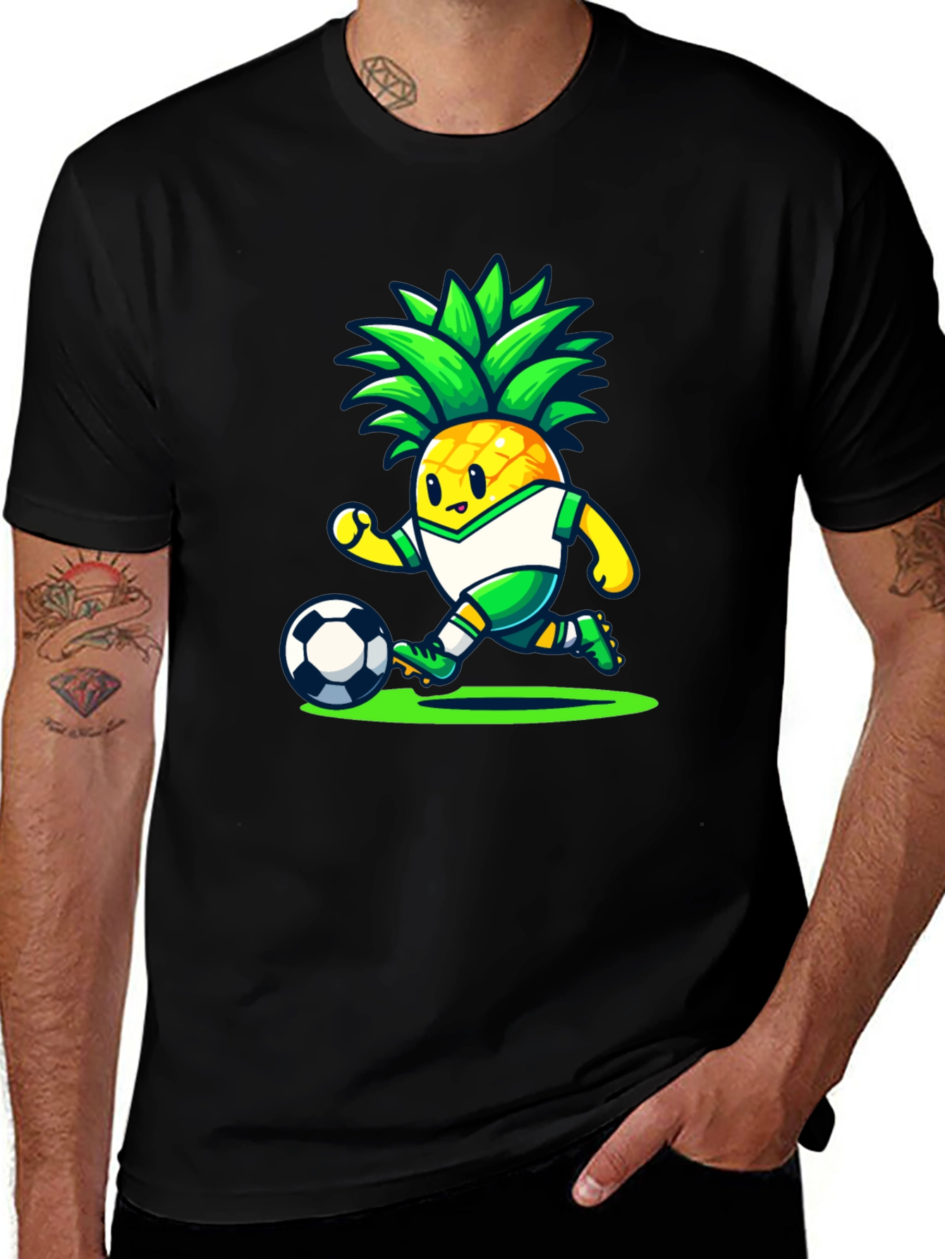 Variant 16 of Pineapple Soccer Player Graphic Tee