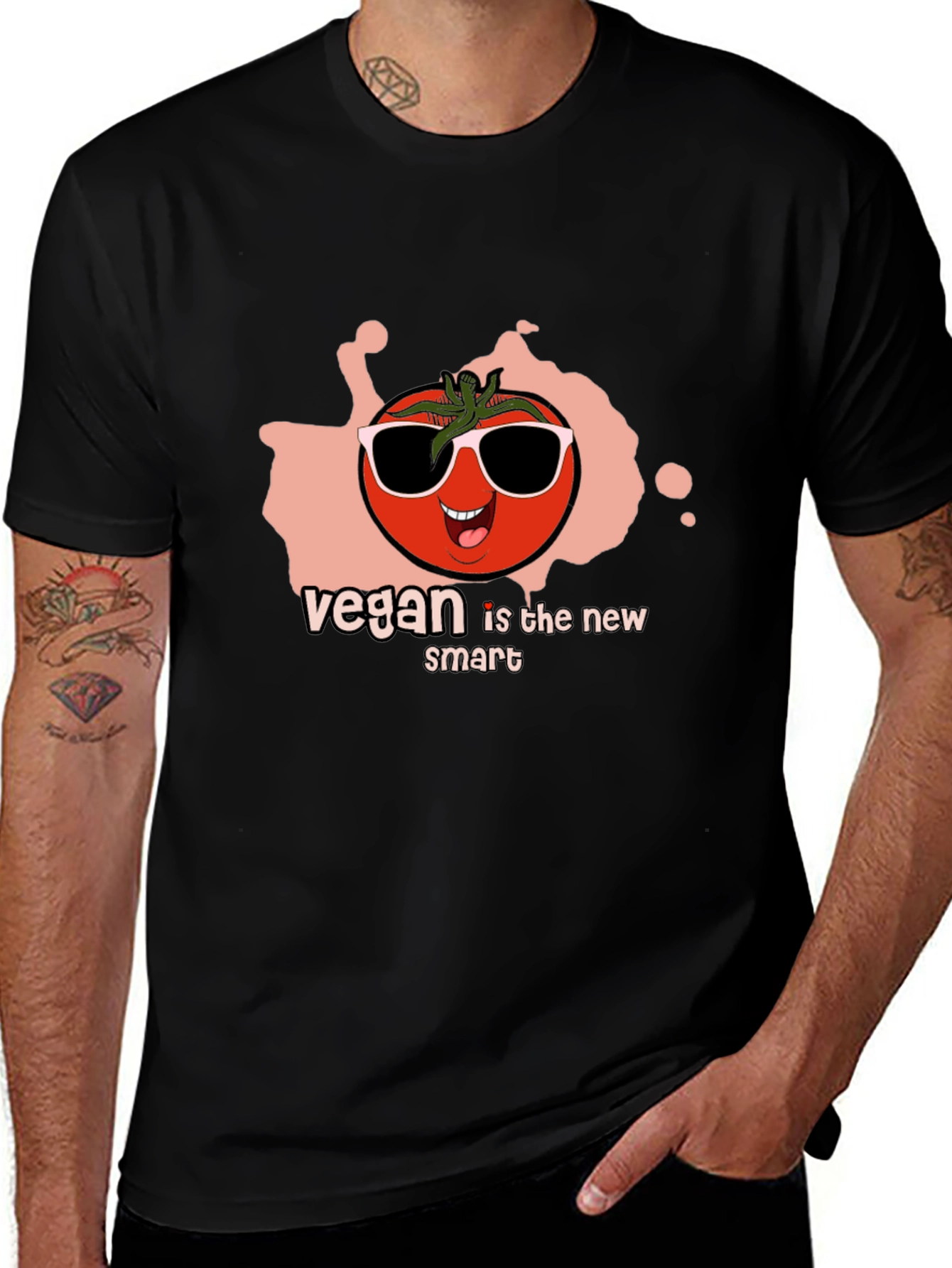 Variant 10 of Vegan is the New Smart Graphic Tee
