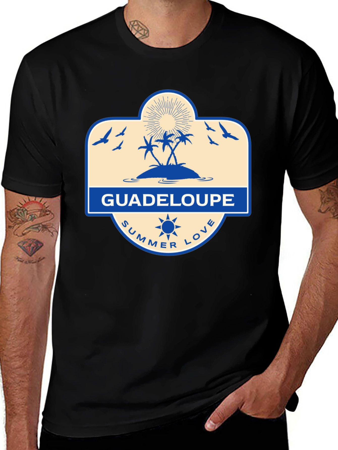 Guadeloupe Summer Love Graphic T-Shirt