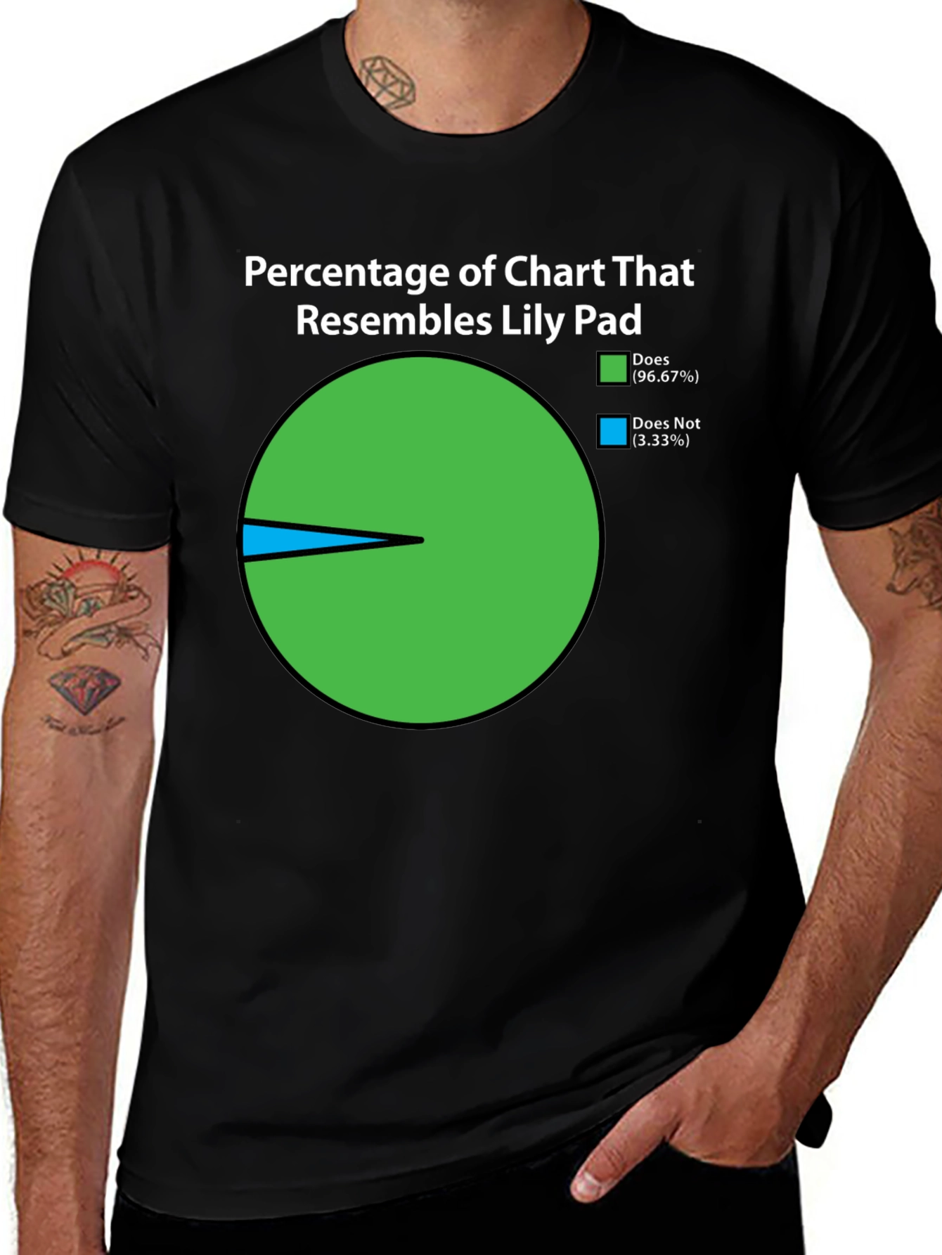 Variant 2 of Funny Lily Pad Chart T-Shirt - 96.67% Resemblance!
