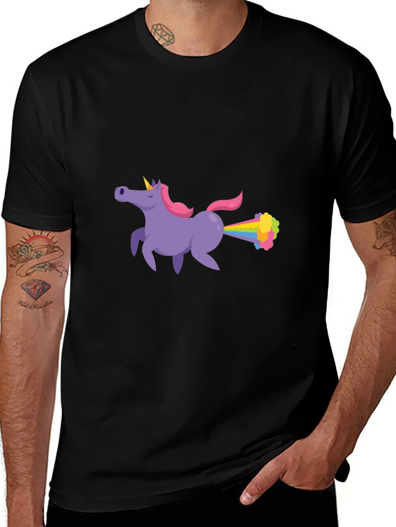 Variant 27 of Unicorn Farting Rainbows Graphic T-Shirt