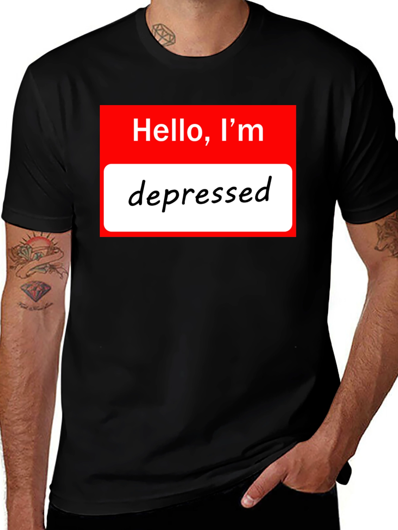 Depressed Intro T-Shirt: Funny Novelty Tee