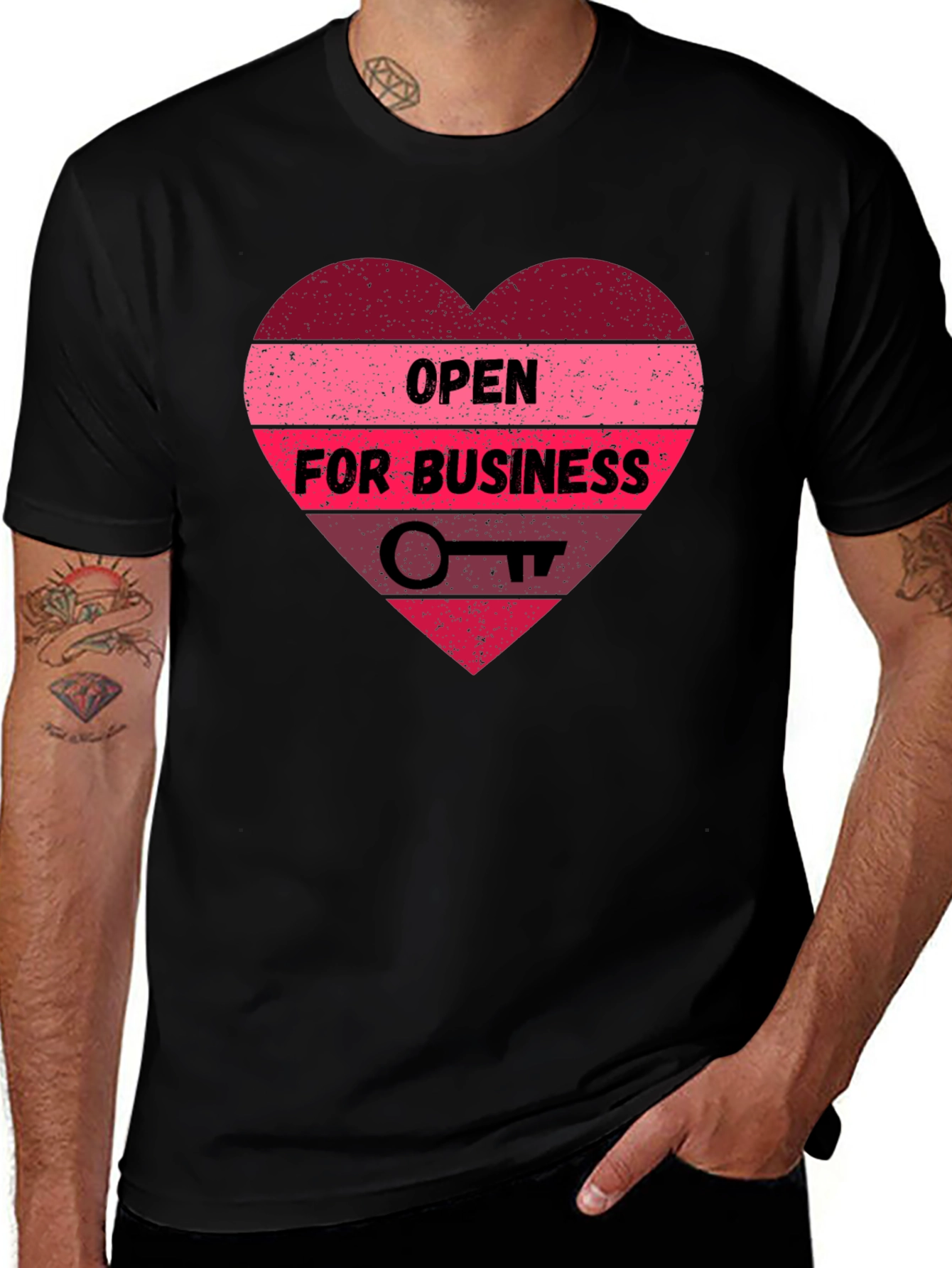 Variant 8 of Open for Business Heart Graphic Tee