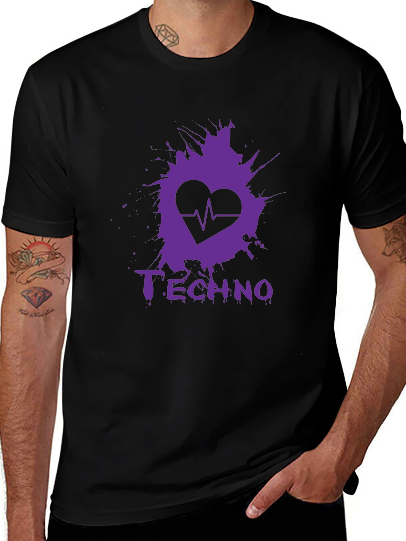 Variant 11 of Techno Heartbeat Graphic T-Shirt