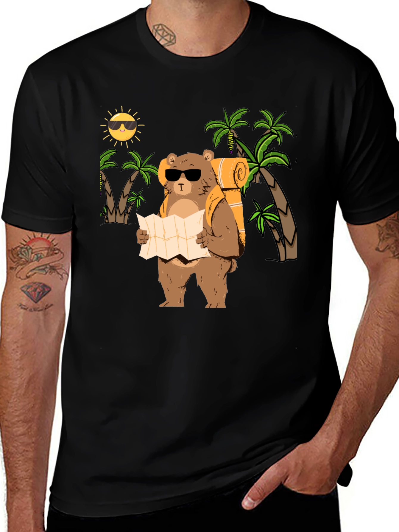 Variant 11 of Bear Tourist T-Shirt - Adventure Ready!