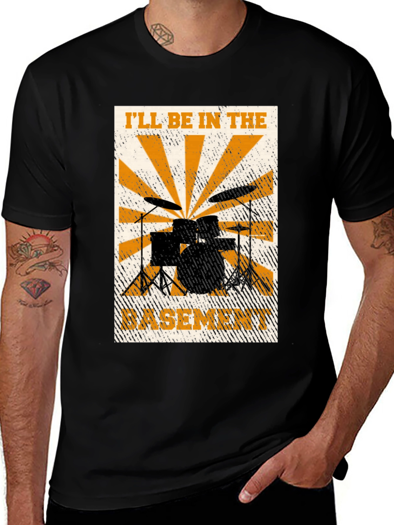 Variant 11 of I'll Be In The Basement Drummer T-Shirt