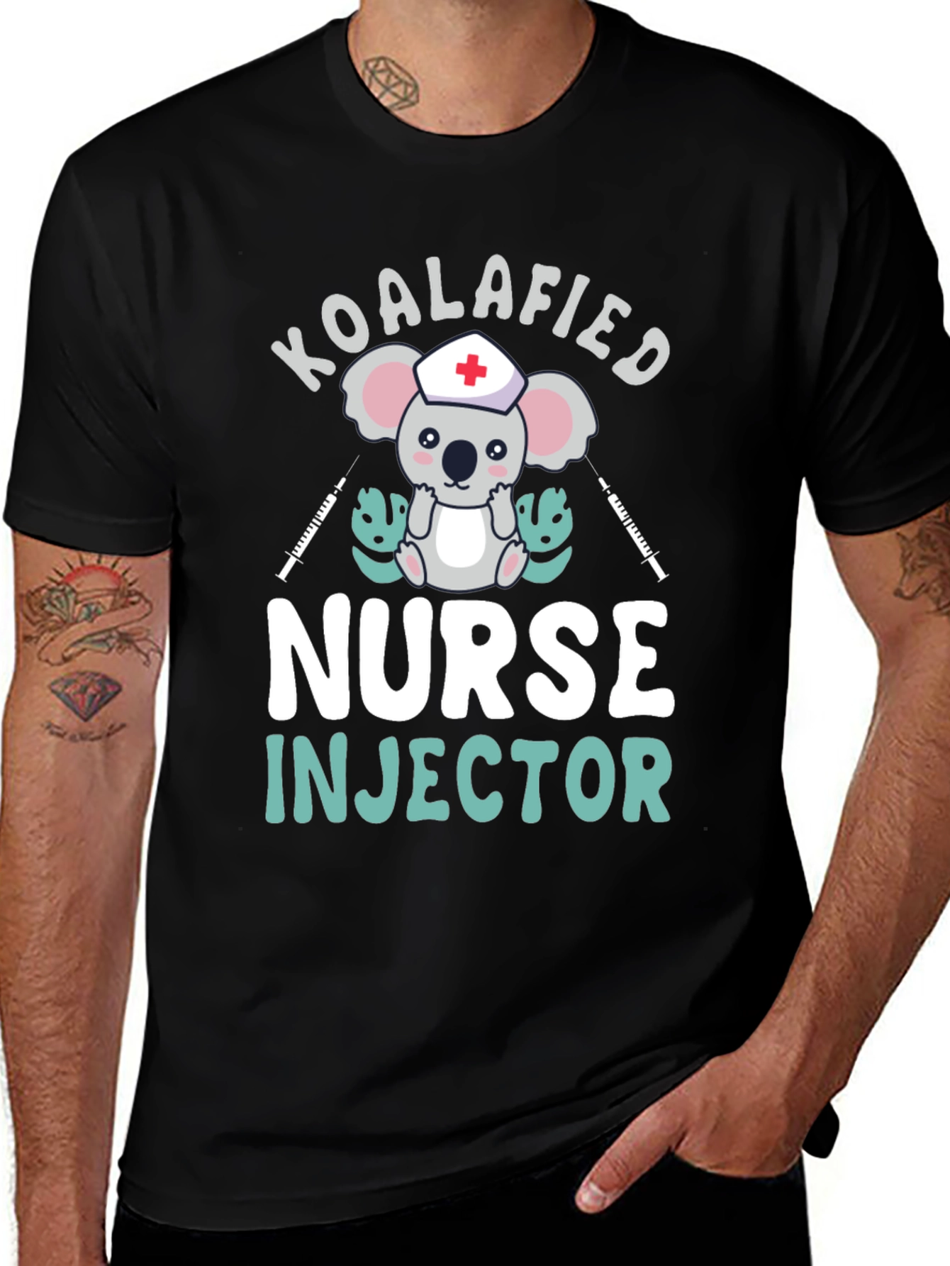 Variant 18 of Koalafied Nurse Injector T-Shirt