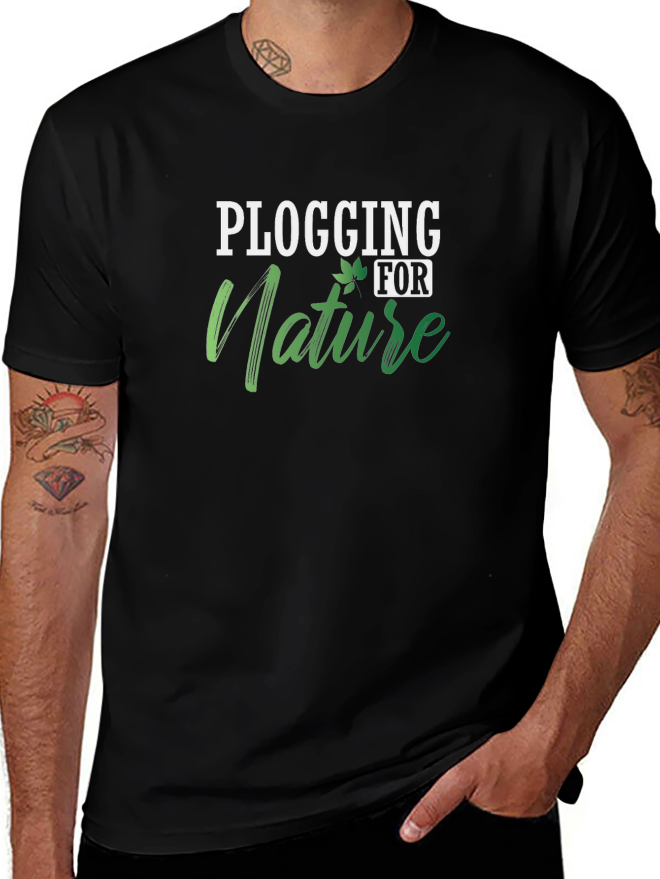 Variant 29 of Plogging for Nature Graphic Tee - Eco-Friendly T-Shirt