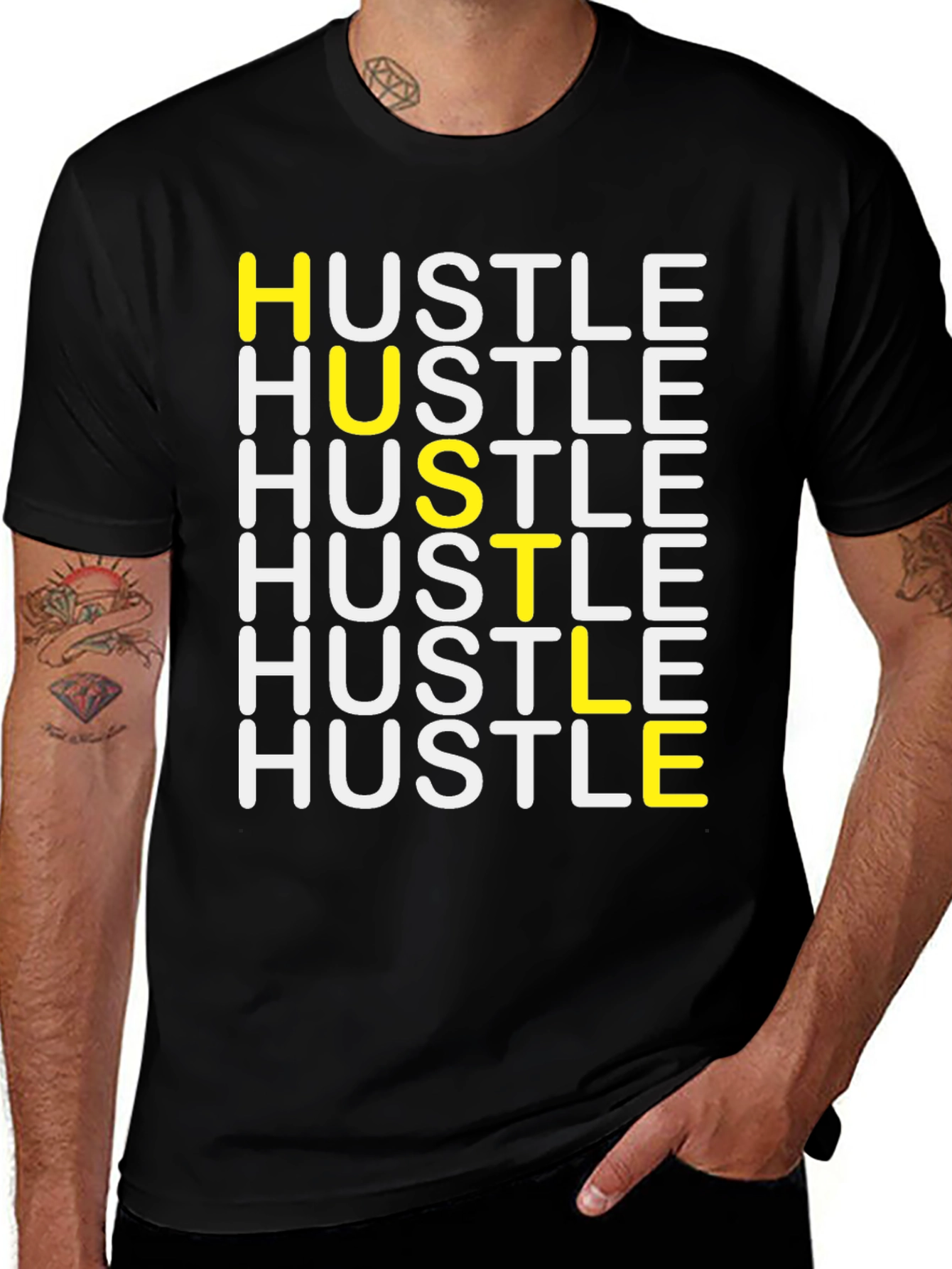 Variant 10 of HUSTLE Graphic Tee - Stylish Motivation