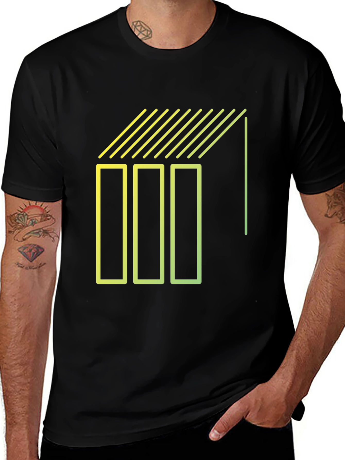 Variant 12 of Geometric Line Art Graphic Tee - Modern Style Shirt