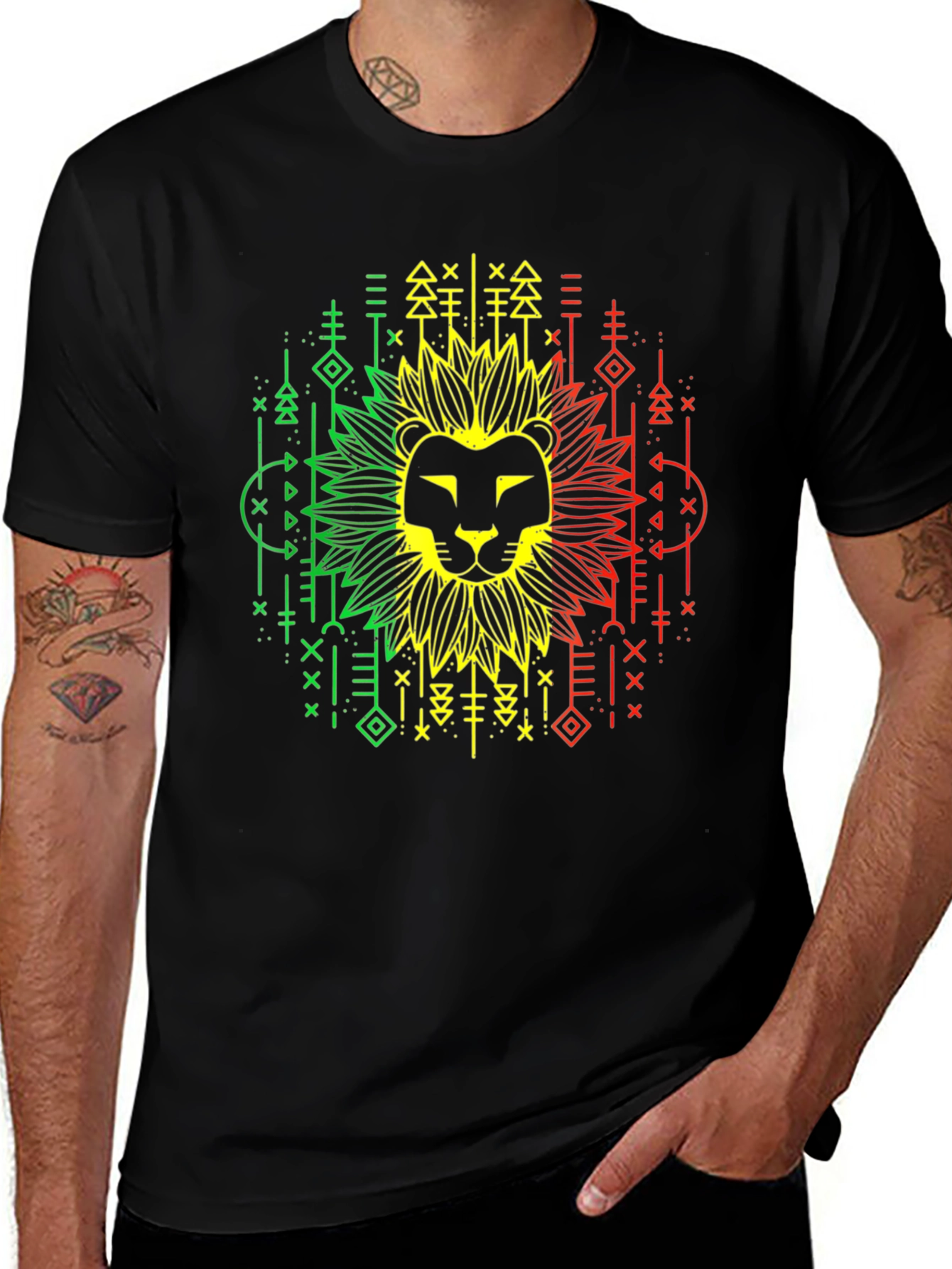 Variant 15 of Rasta Lion Graphic Tee