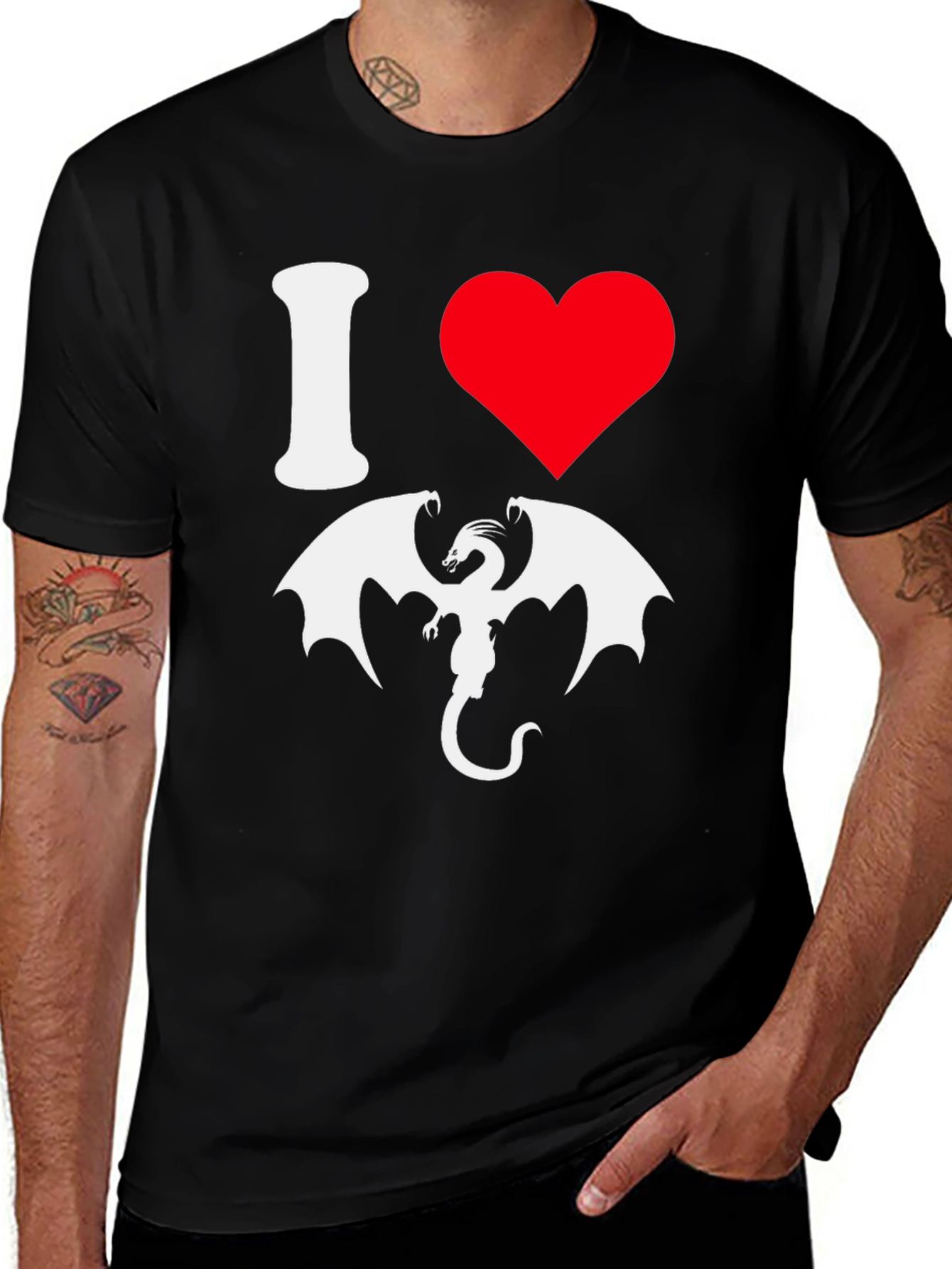 Variant 23 of I Heart Dragons Graphic Tee