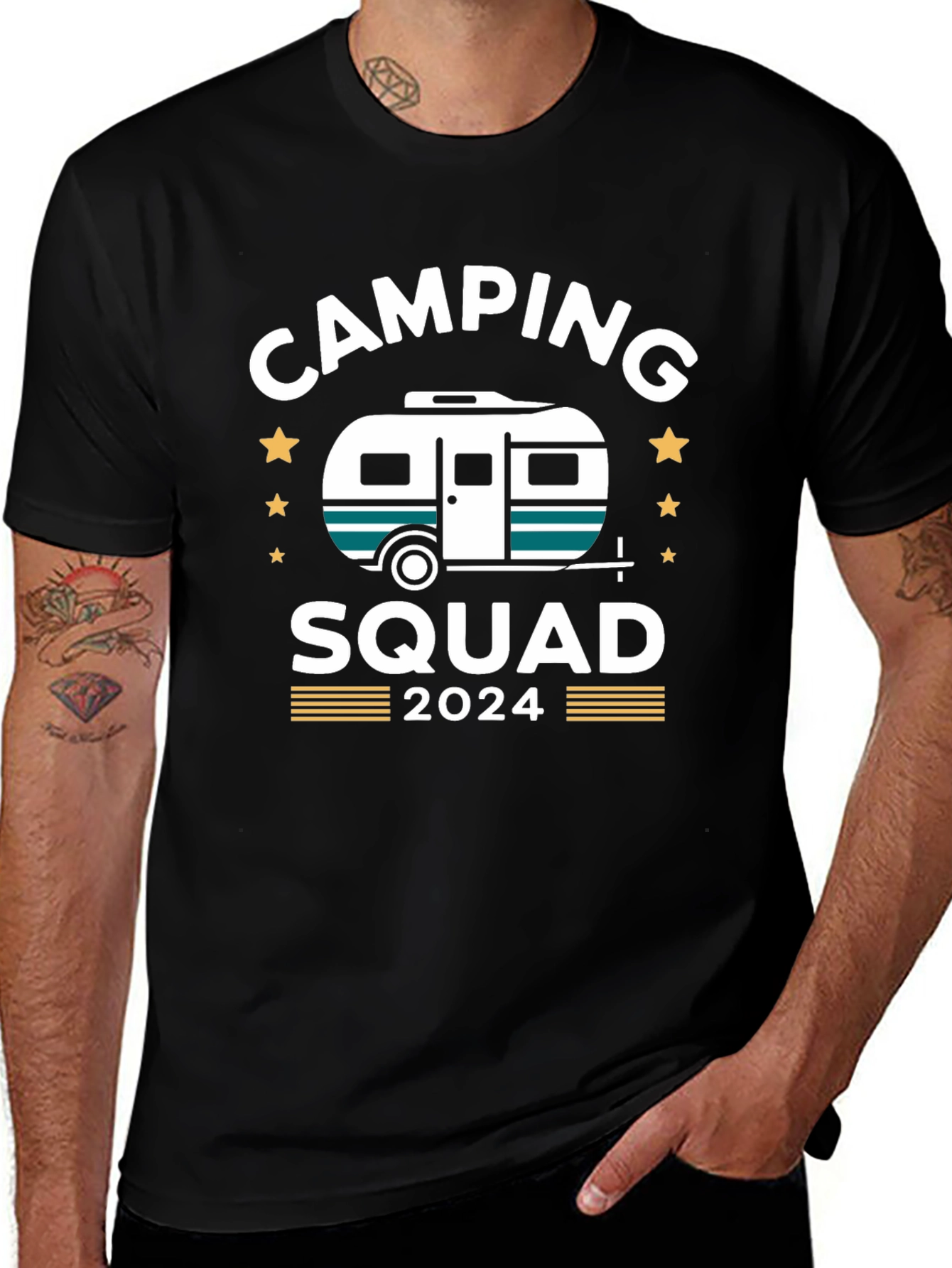 Variant 25 of Camping Squad 2024 Black T-Shirt