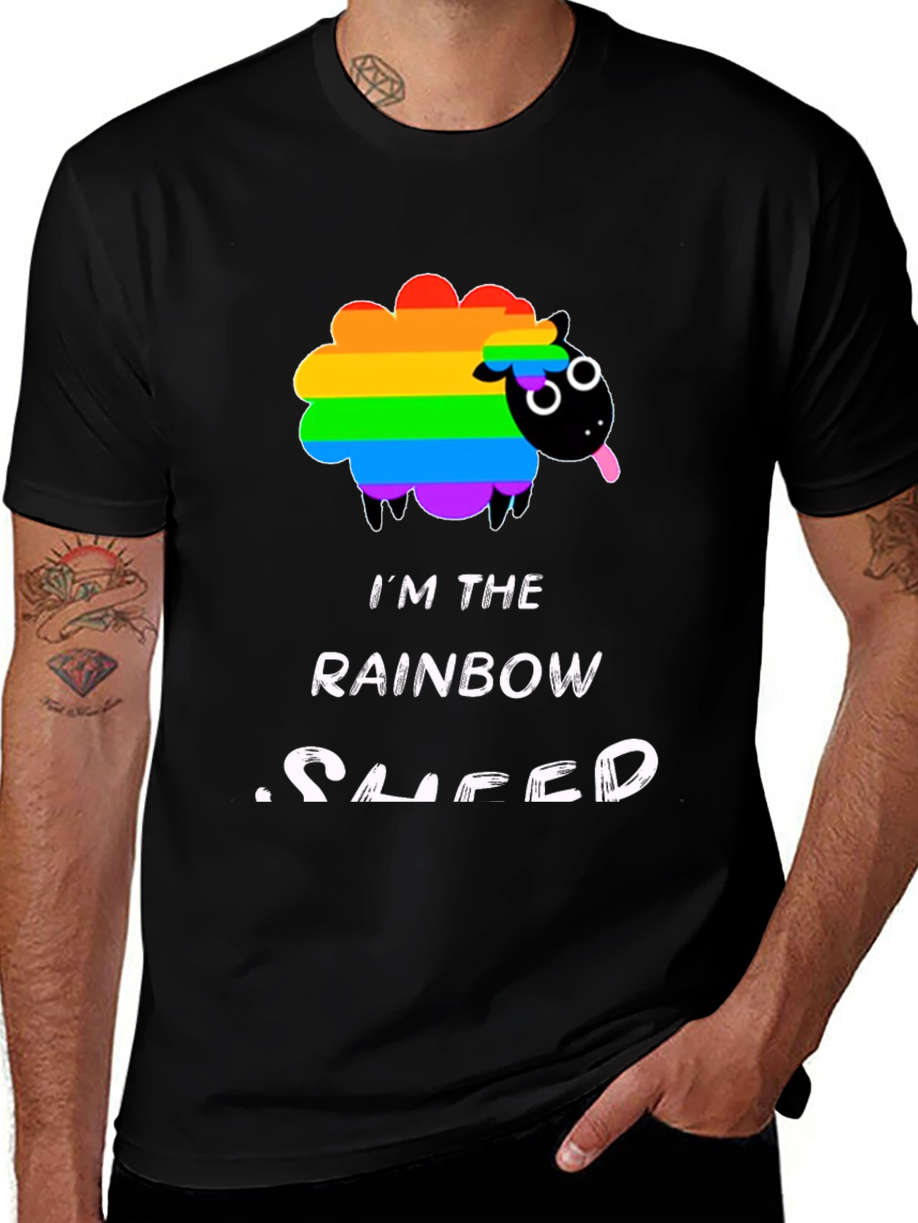 Variant 11 of Rainbow Sheep T-Shirt - Pride Graphic Tee