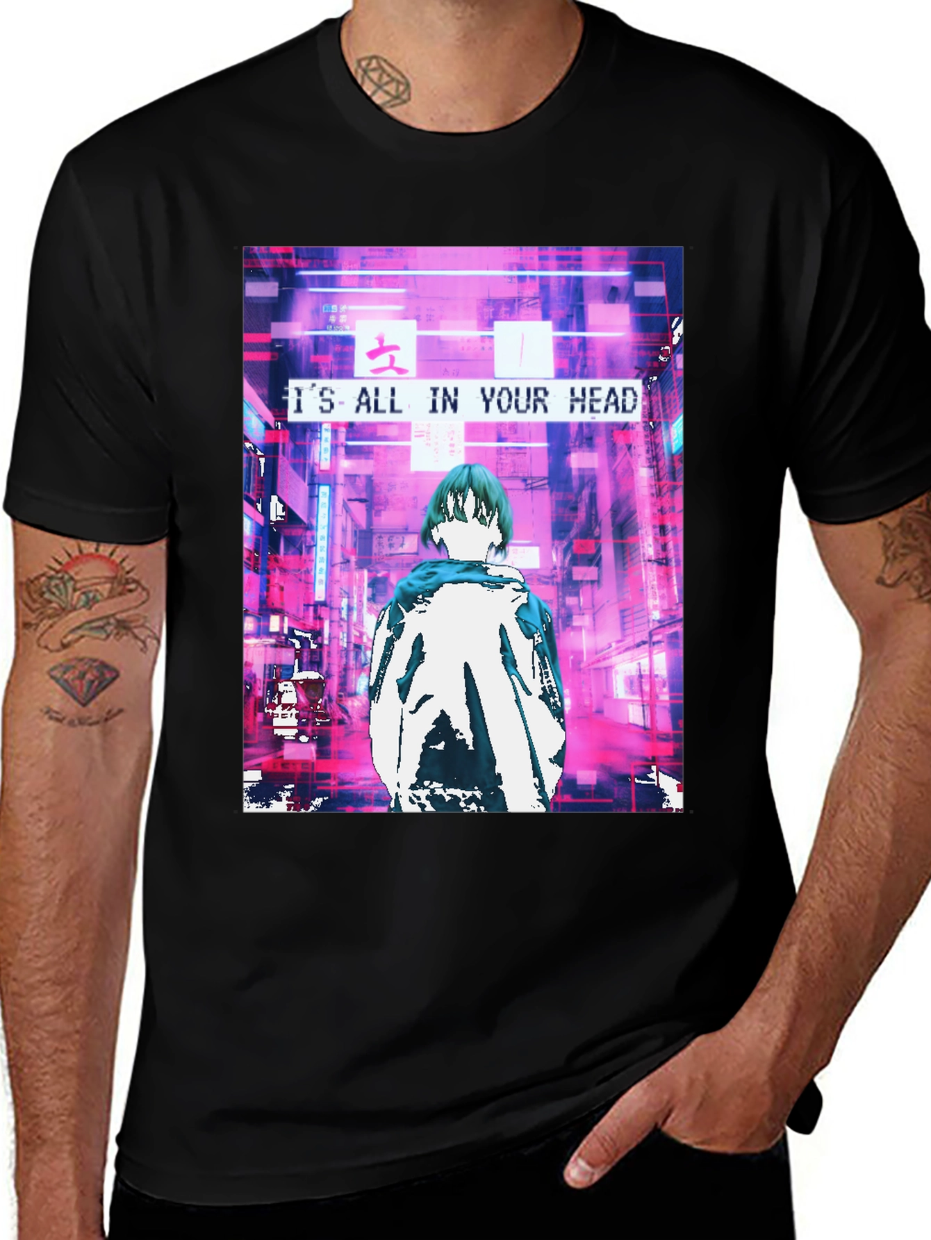 Variant 9 of Cyberpunk Anime T-Shirt