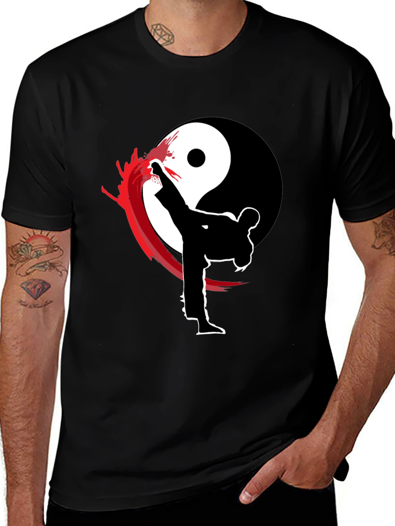 Variant 8 of Yin Yang Martial Arts Graphic T-Shirt