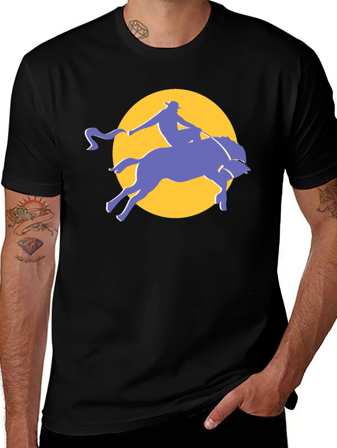 Variant 16 of Cowboy on Horse Graphic T-Shirt