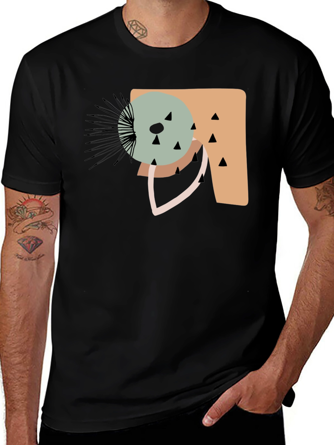 Variant 5 of Abstract Graphic Black T-Shirt