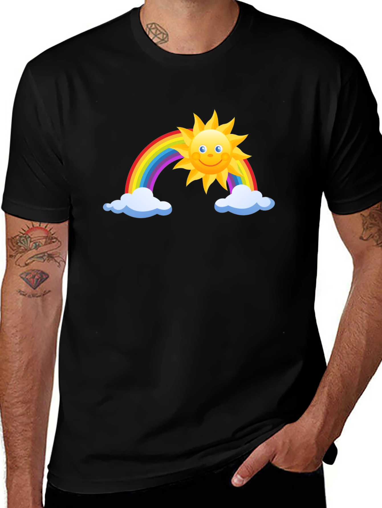 Variant 18 of Rainbow Sun Graphic Tee