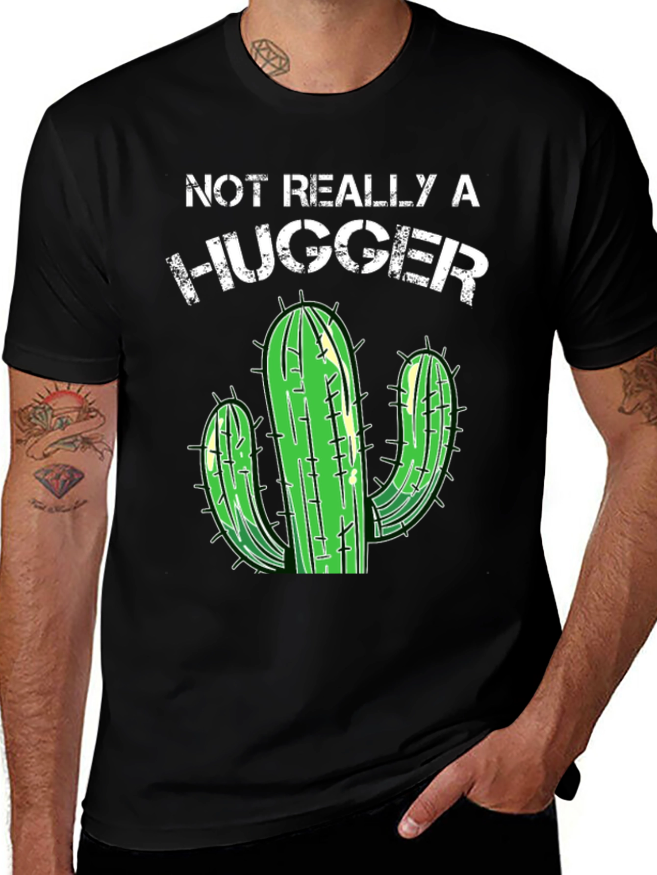 Not Really a Hugger Cactus Graphic Tee