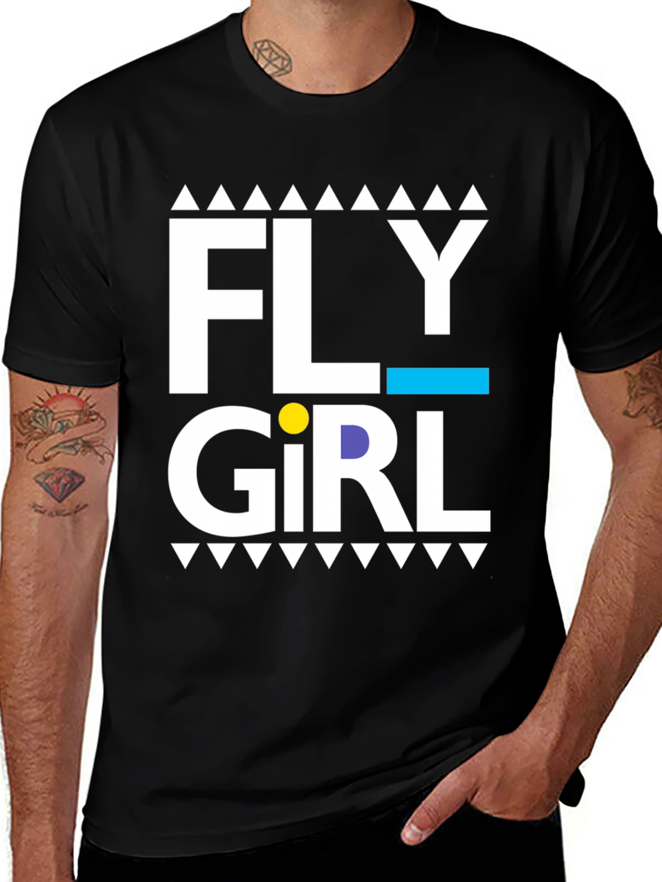 Black Fly Girl Graphic Tee - Stylish & Unique main image