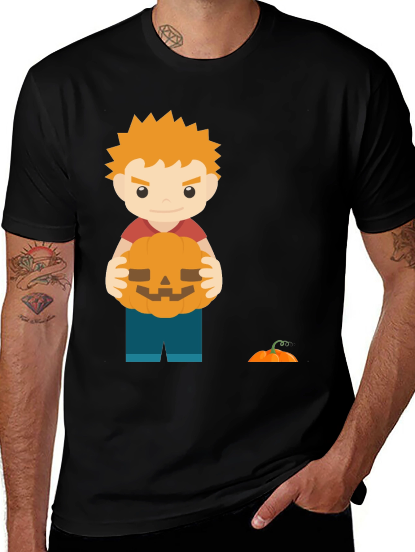 Halloween Boy with Pumpkin T-Shirt