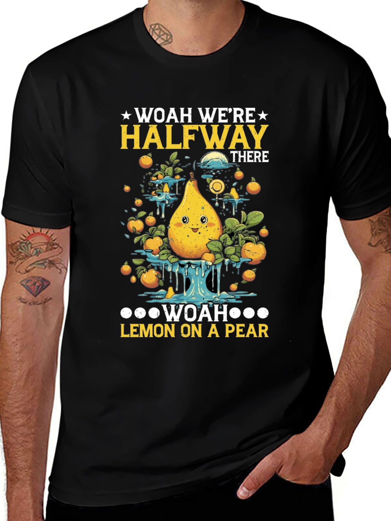 Variant 2 of Woah We're Halfway There Funny T-Shirt
