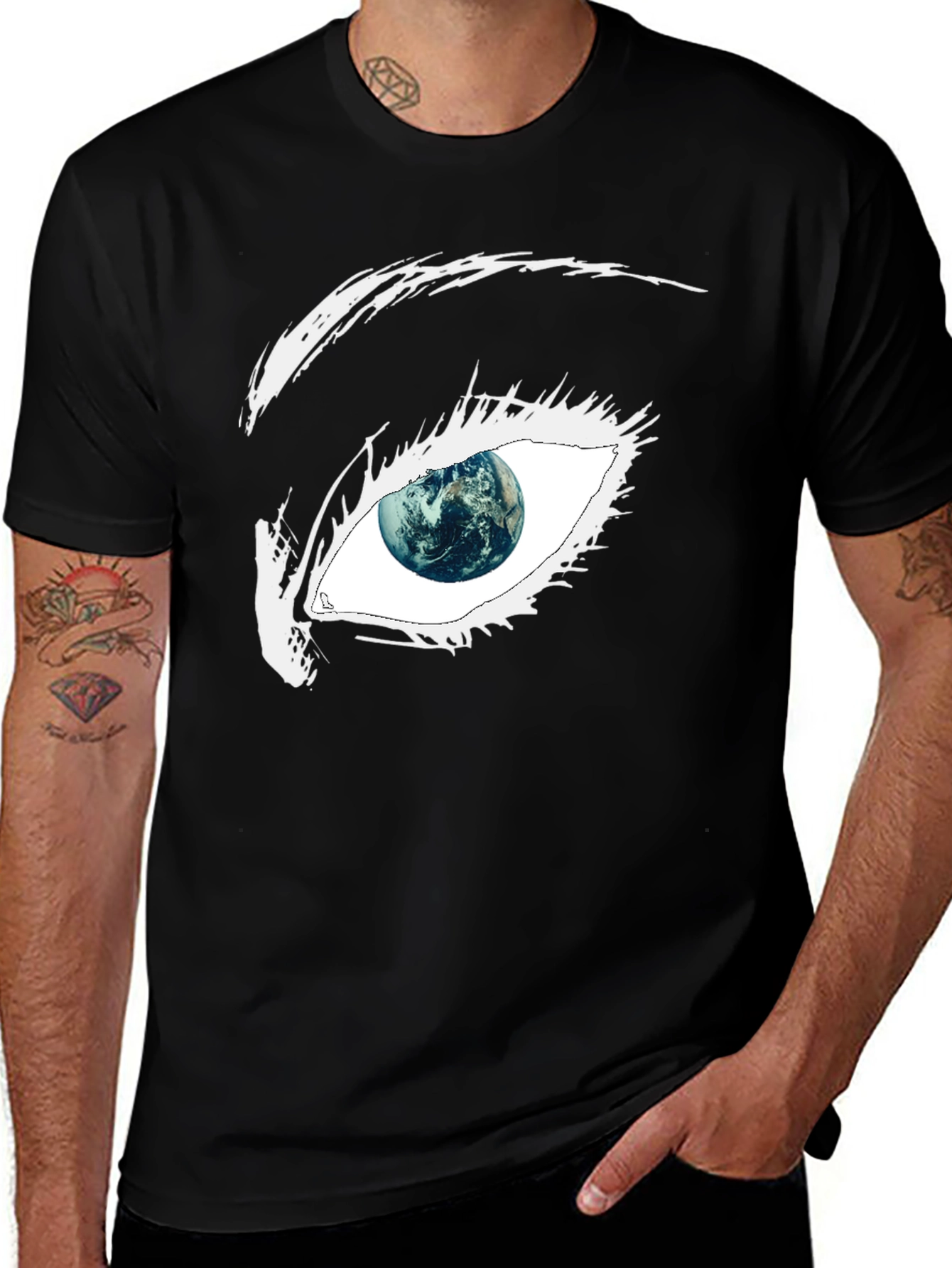 Variant 17 of Eye See The World T-Shirt - Earth Inside The Eye