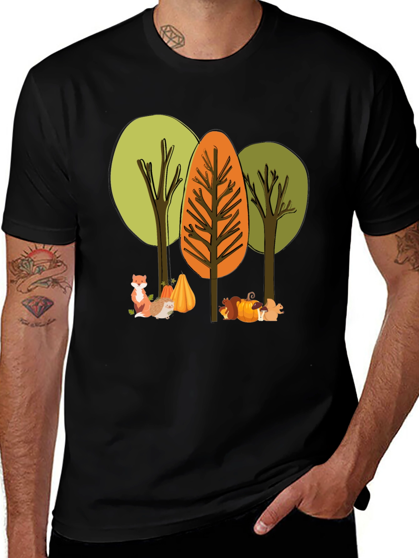 Variant 8 of Autumn Animals & Trees Graphic Tee