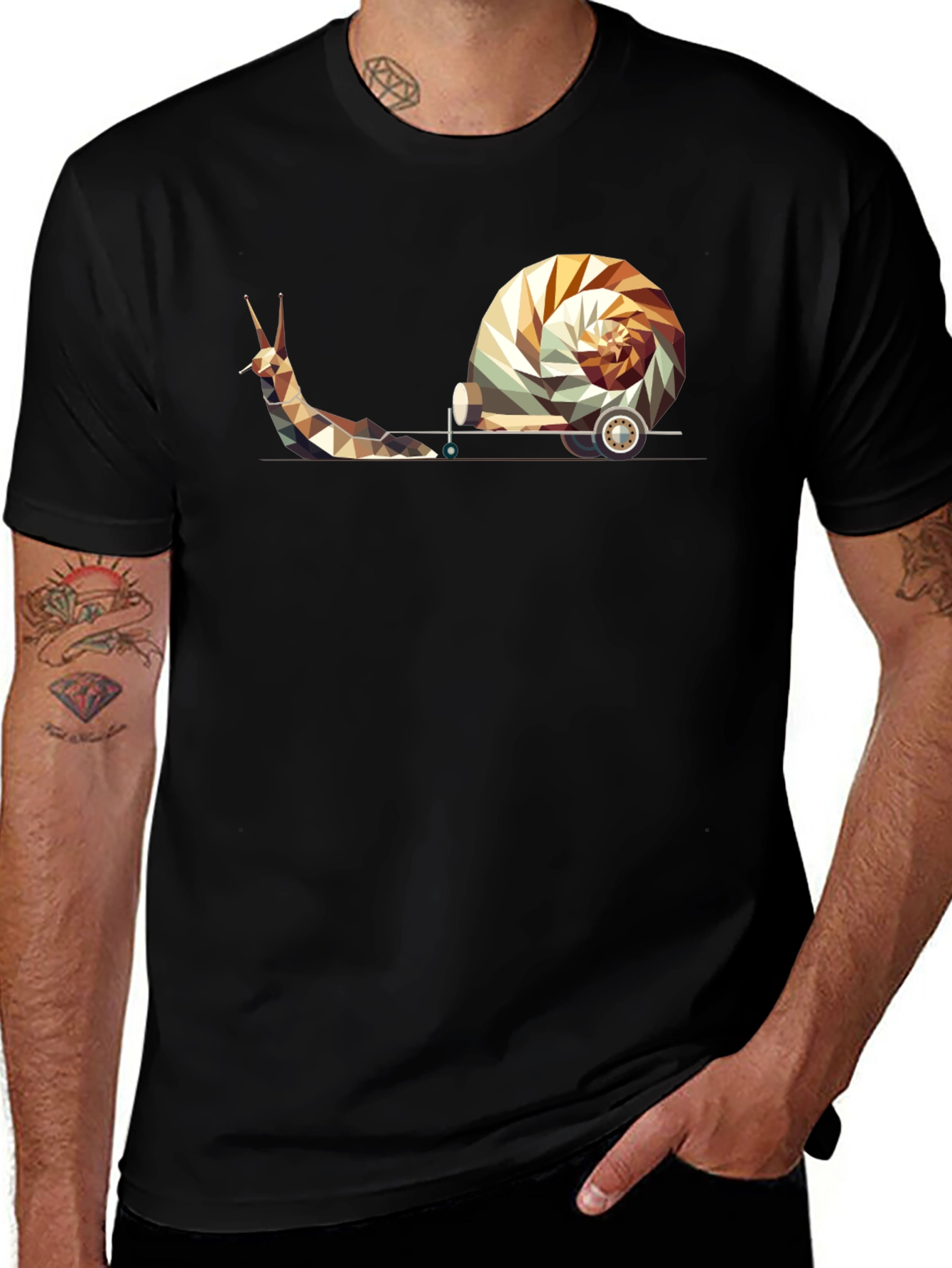 Variant 7 of Snail Camper Graphic Tee - Quirky & Unique